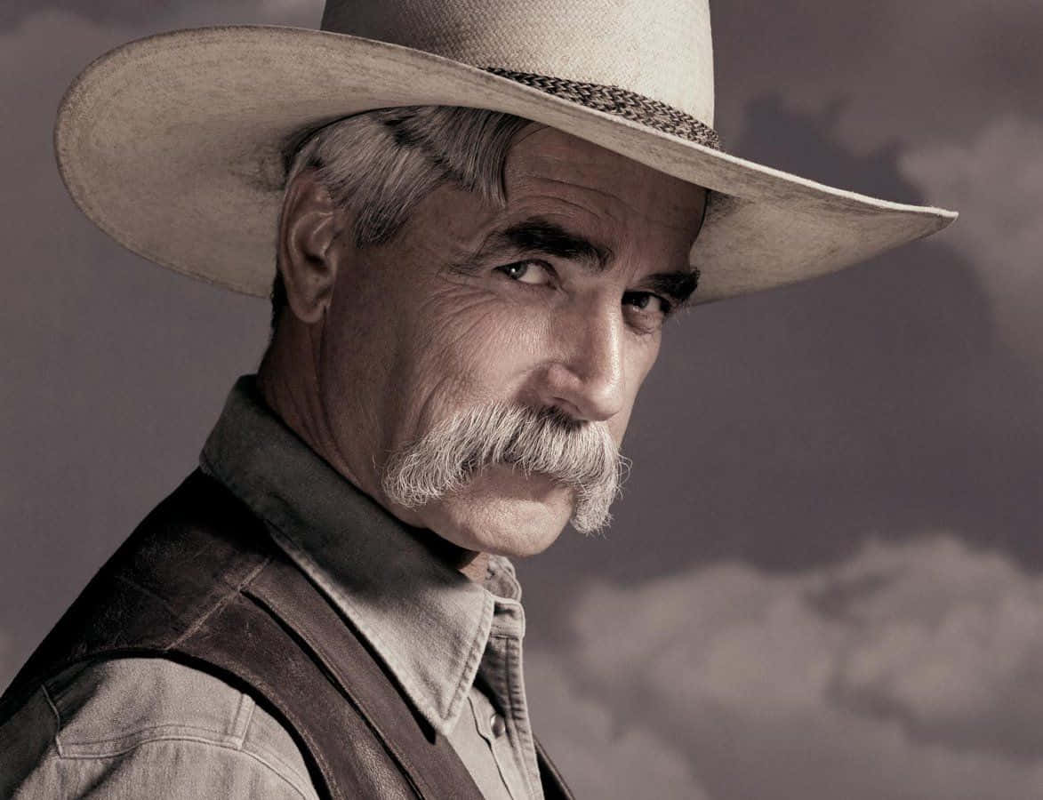 1173x900 Download Actor Sam Elliott Cowboy Hat Wallpaper