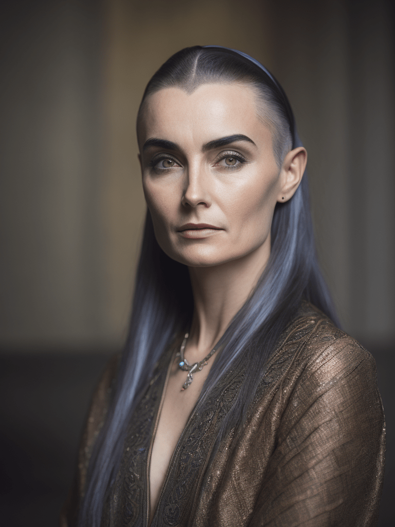 768x1024 Premium Free ai Image. sinead oconnor with beautiful long hari in her element as goddess ultra photo realistic hd