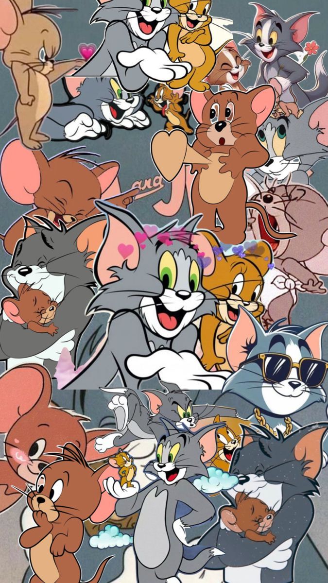 675x1200 Tom and Jerry Love. Tom and jerry wallpaper, Cartoon wallpaper, Cute cartoon drawings