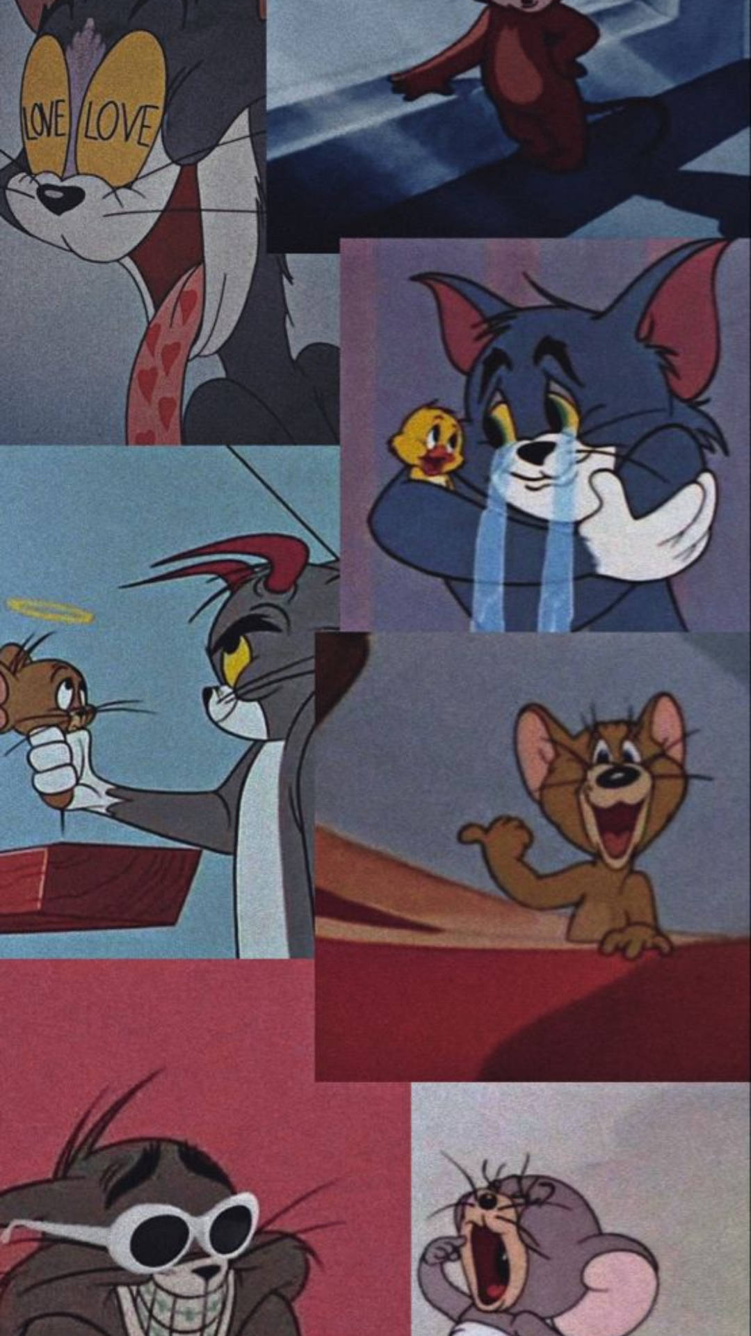 1080x1920 Download The Iconic Duo Tom And Jerry Aesthetic Wallpaper