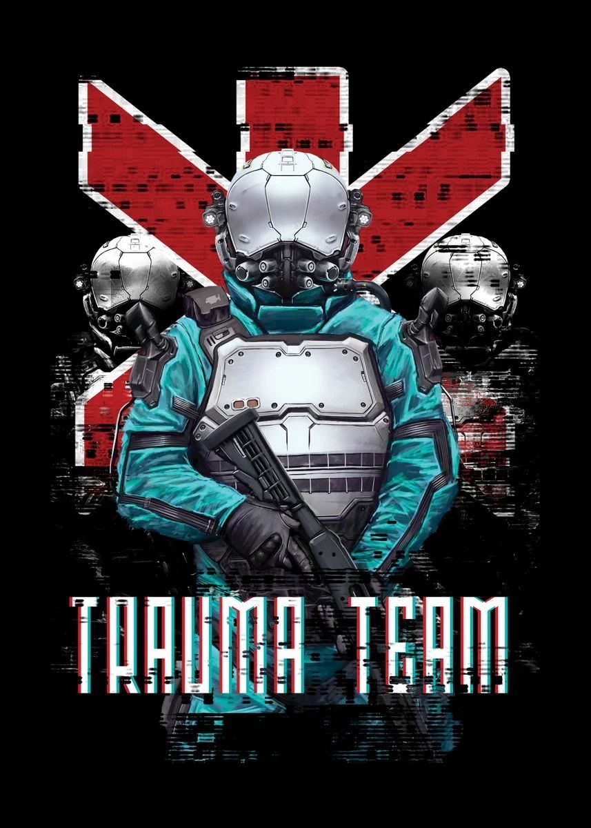 857x1200 Cyberpunk 2077: Trauma Team Wallpaper
