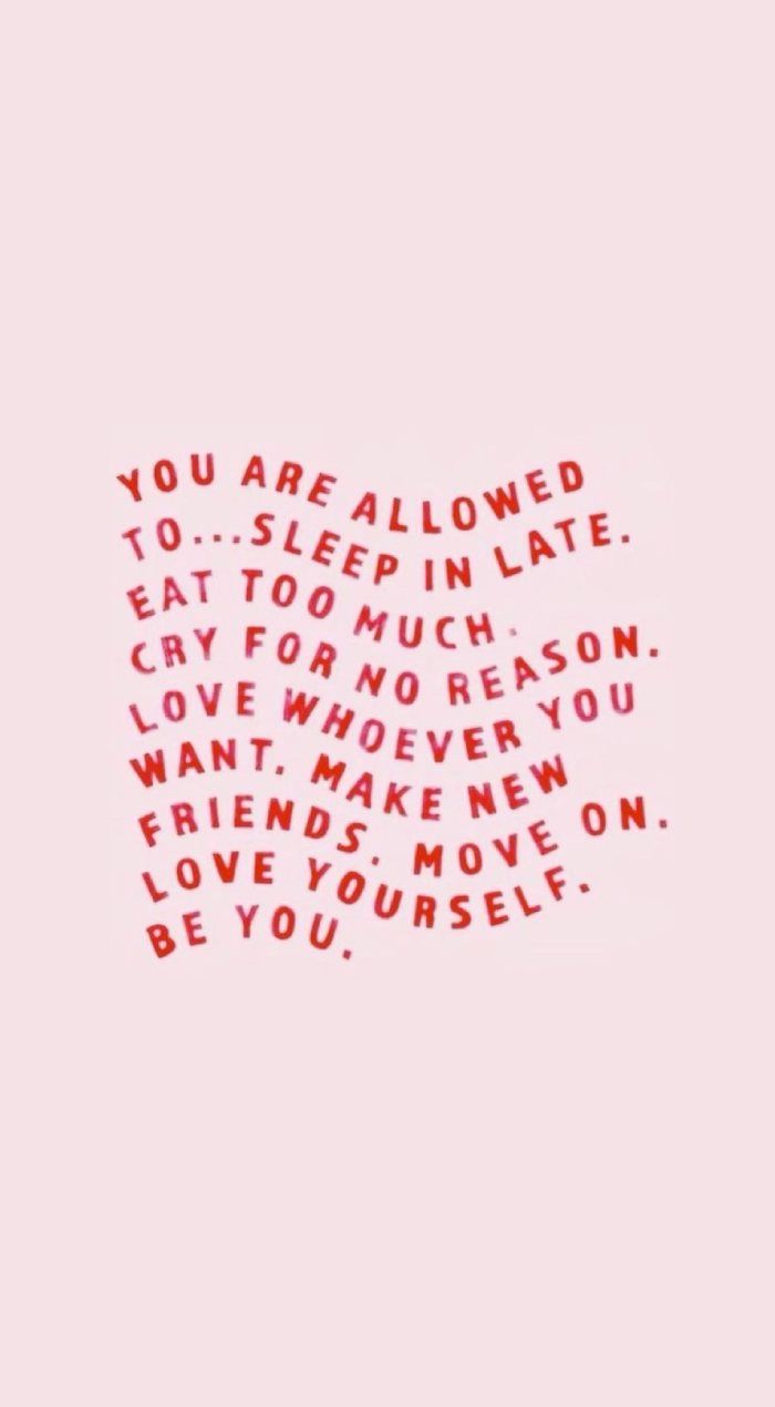 700x1270 Self Love Quote Wallpaper: Cute Positive Reminder Pink iPhone Background