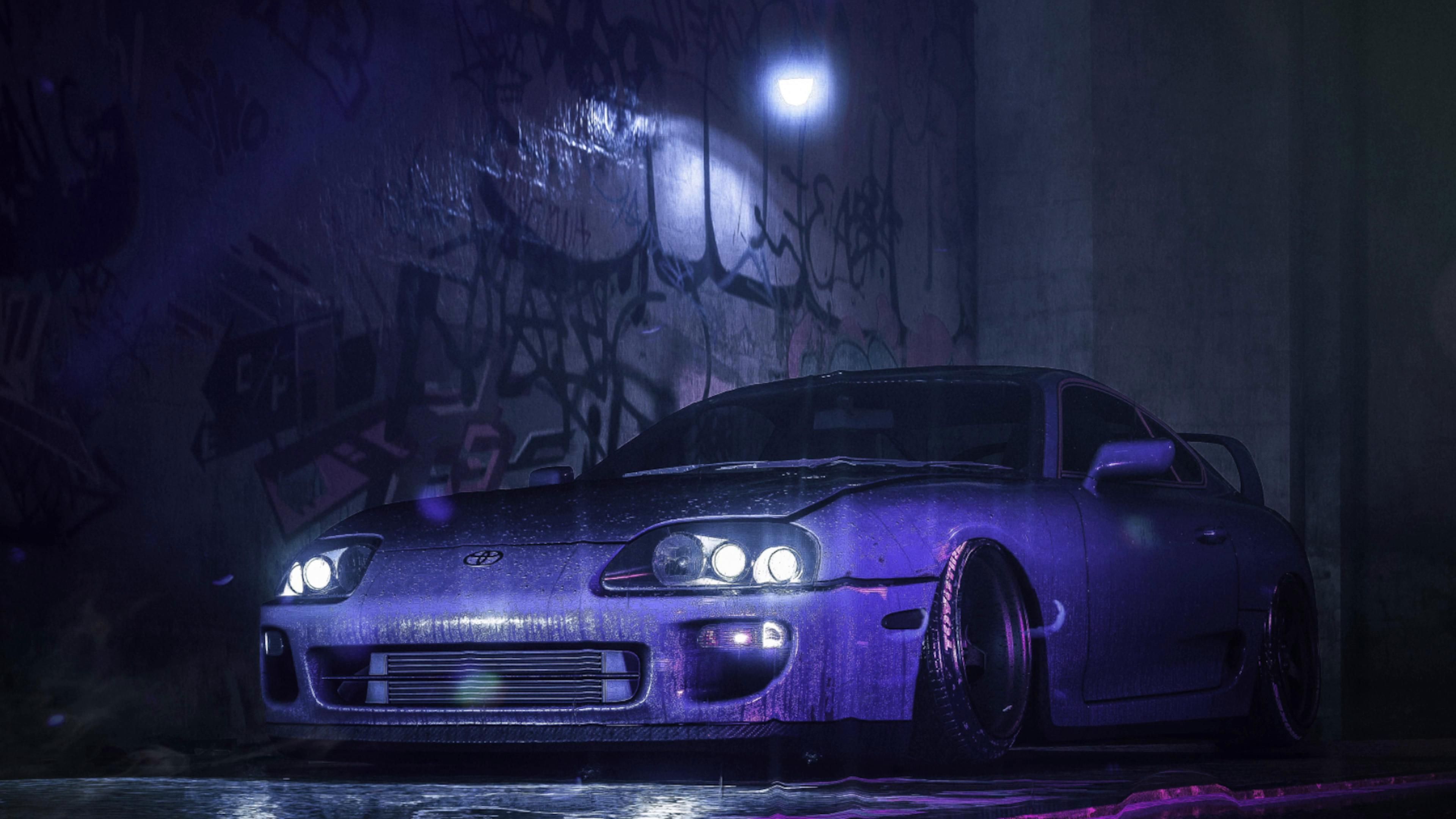 3840x2160 Toyota Under the Rain Live Wallpaper
