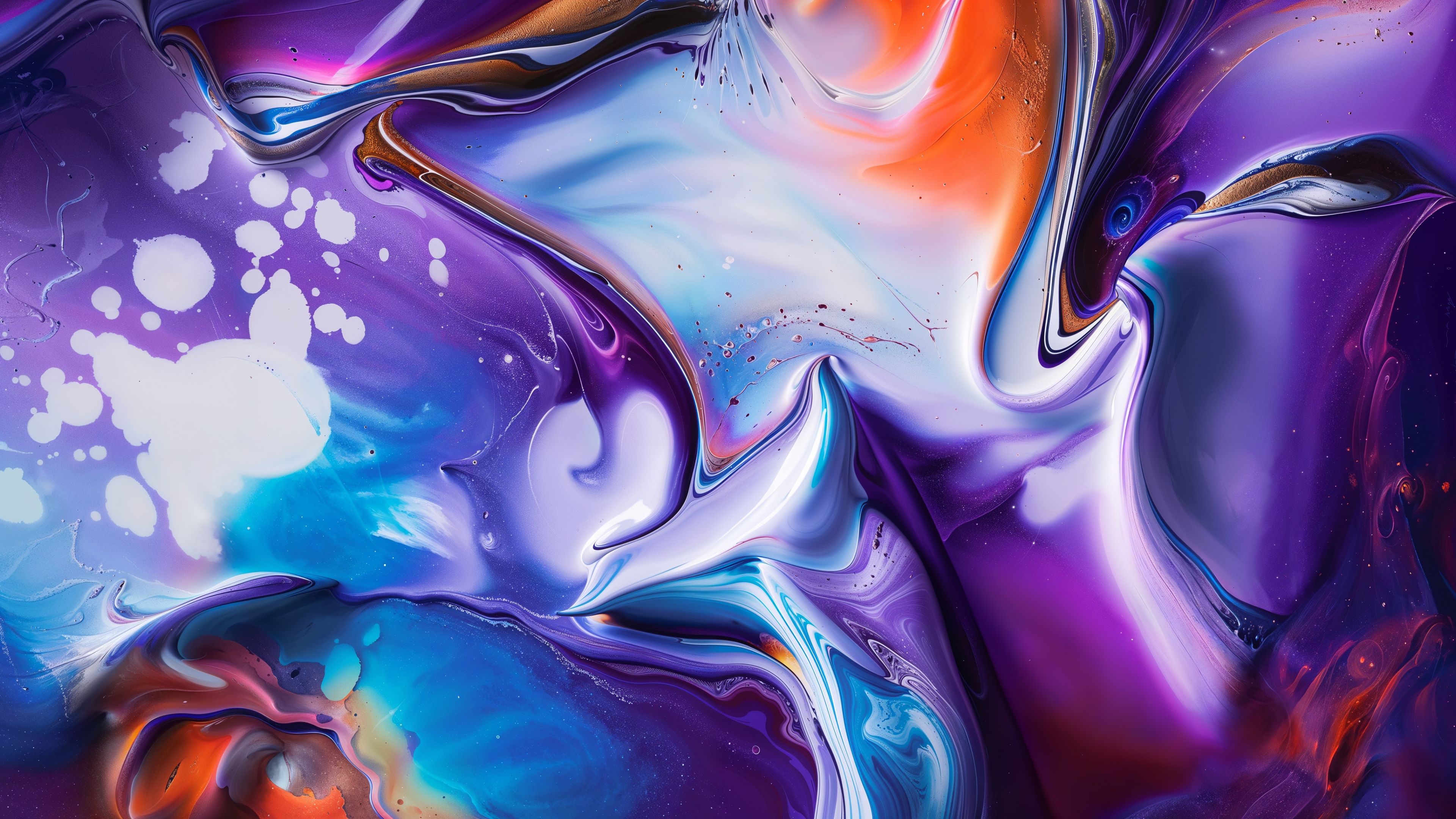 3840x2160 Vibrant Wallpaper 4K, Fluid abstract, Fluid art, Paint