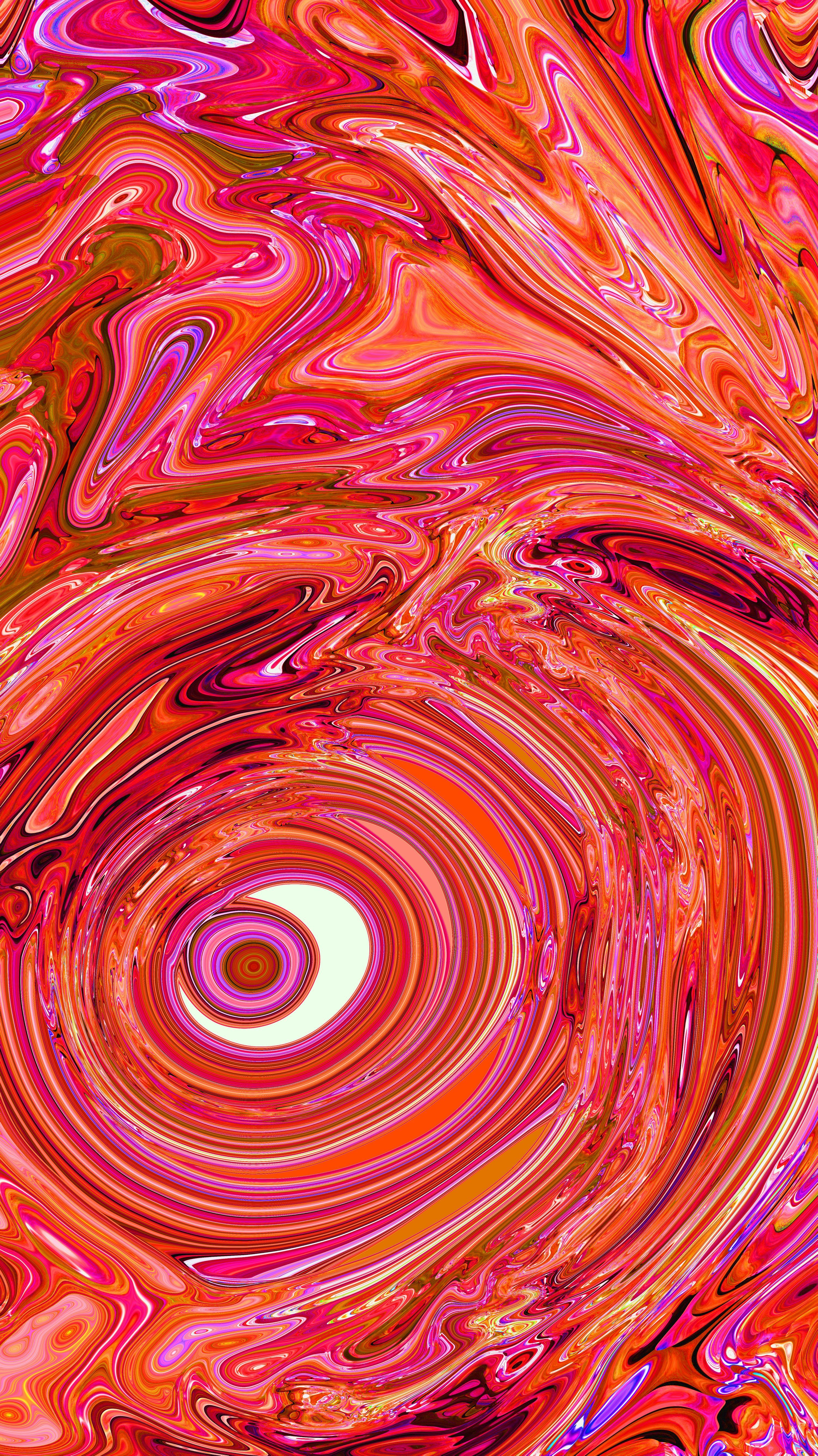 3000x5333 Vibrant abstract swirls of pink and orange. photo