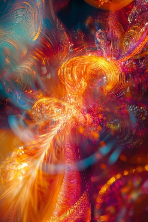 493x740 Vibrant abstract fractal Image