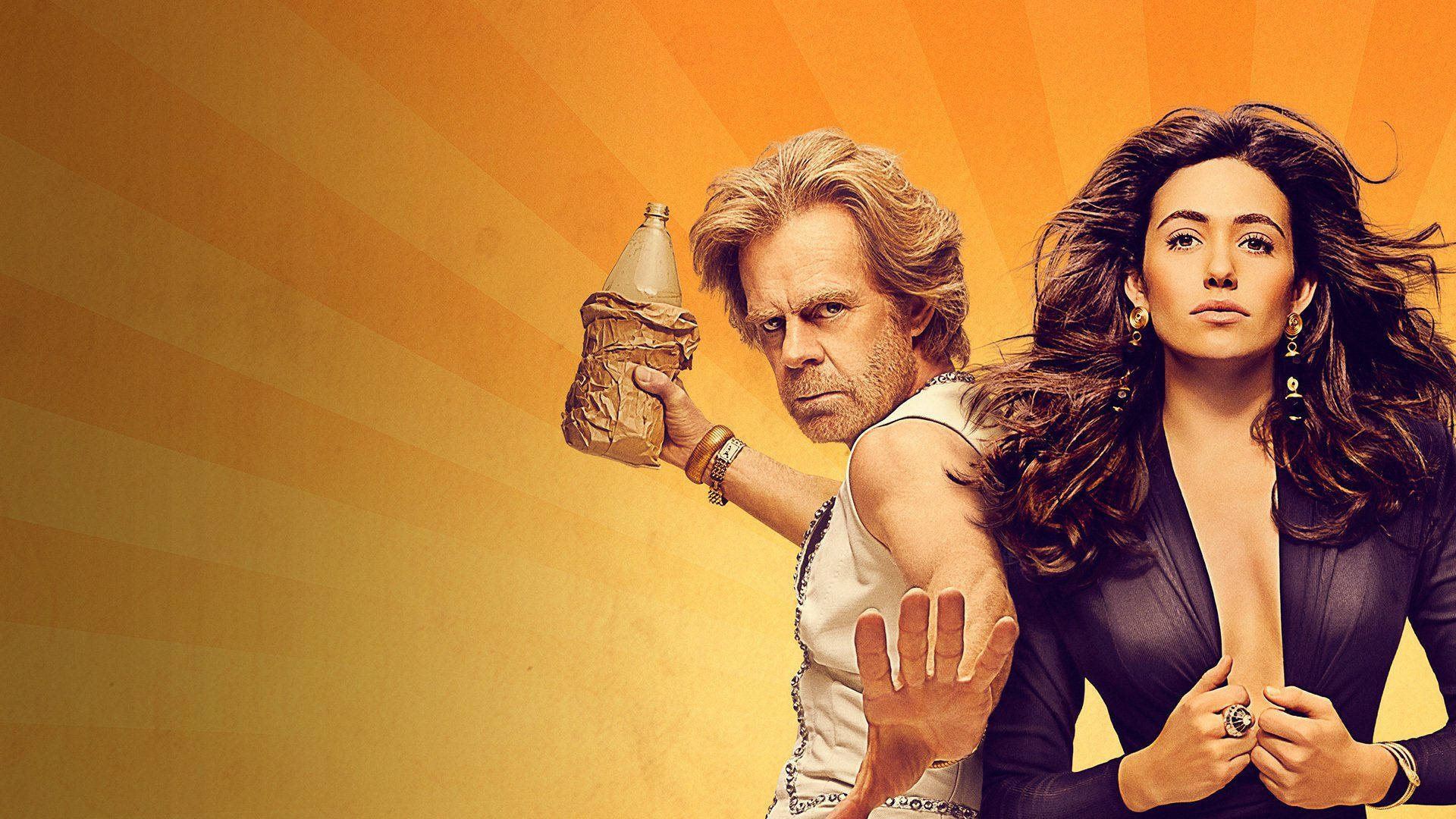 1920x1080 Download Fiona and Frank Gallagher in a scene from the popular TV series, Shameless Wallpaper