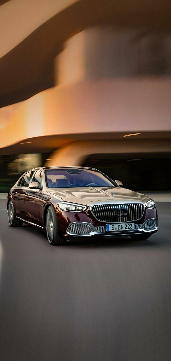 720x1520 Brown Hybrid Car Driving Down the Road. Maybach interior wallpaper, Mercedes benz maybach wallpaper, Maybach logo wallpaper