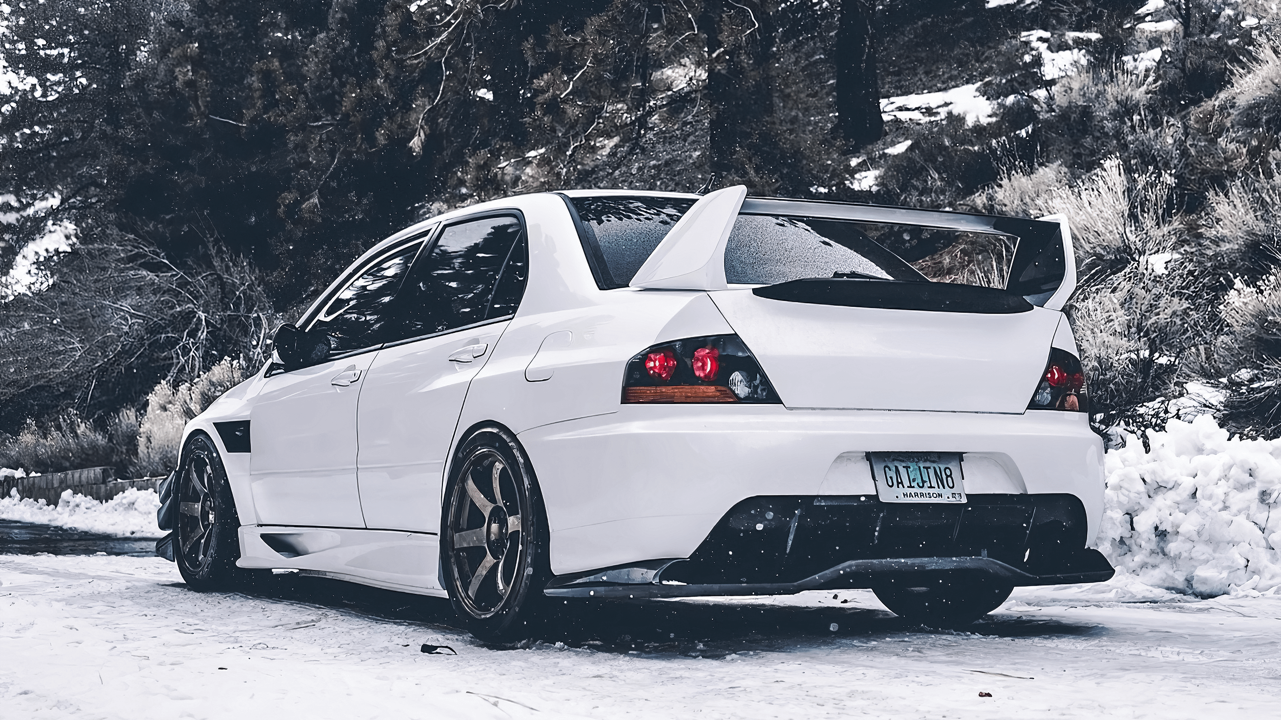 2560x1440 Mitsubishi Evo White [2560x1440]