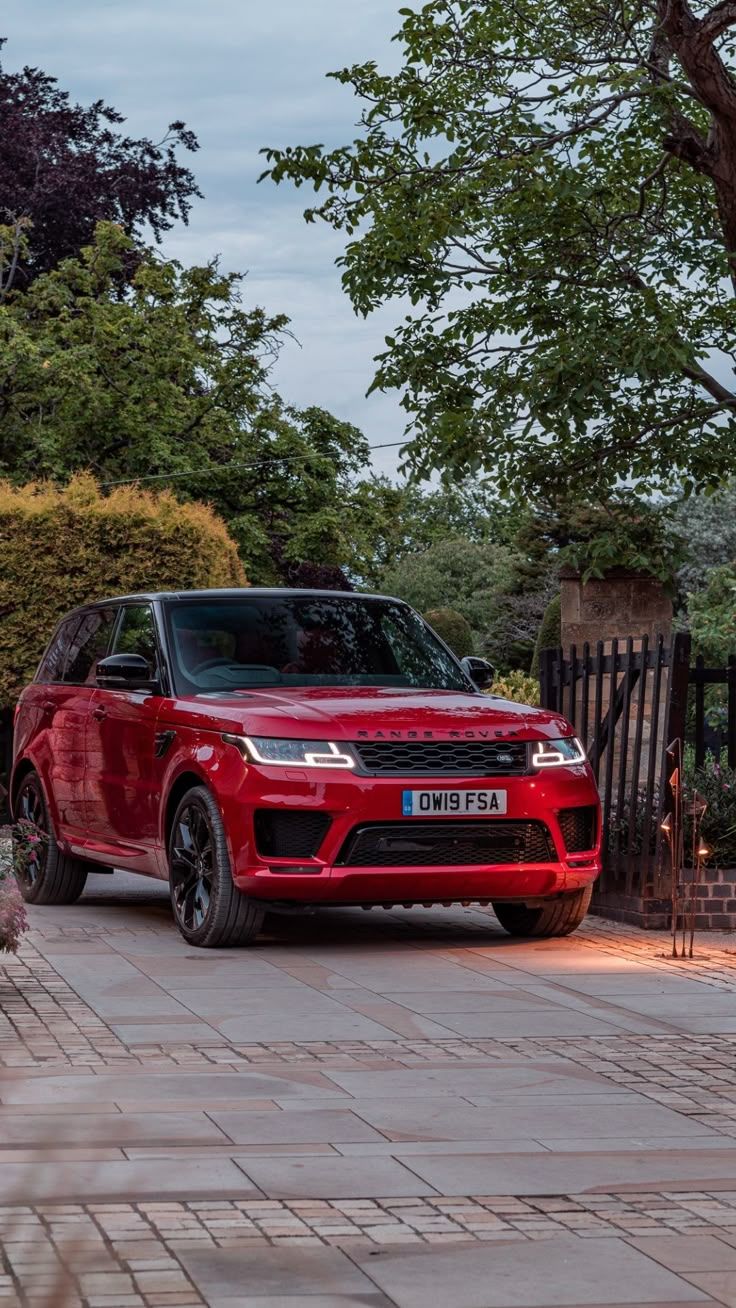 736x1308 Red Range Rover, SUV, 1080x1920 wallpaper
