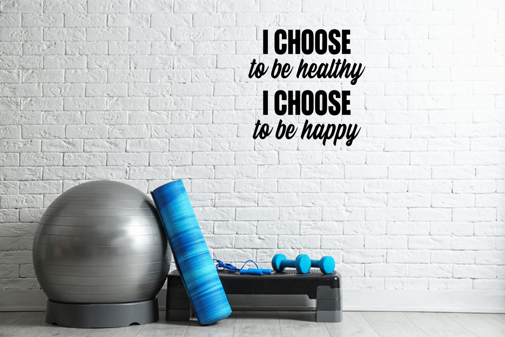 1728x1153 JVERF JBZ0066 Motivational Wall Sticker Choose to be Healthy I Choose to be Happy HD