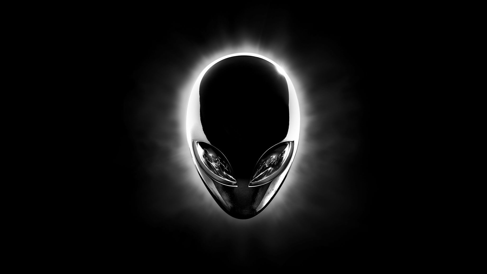 2054x1155 Black Chrome Wallpaper