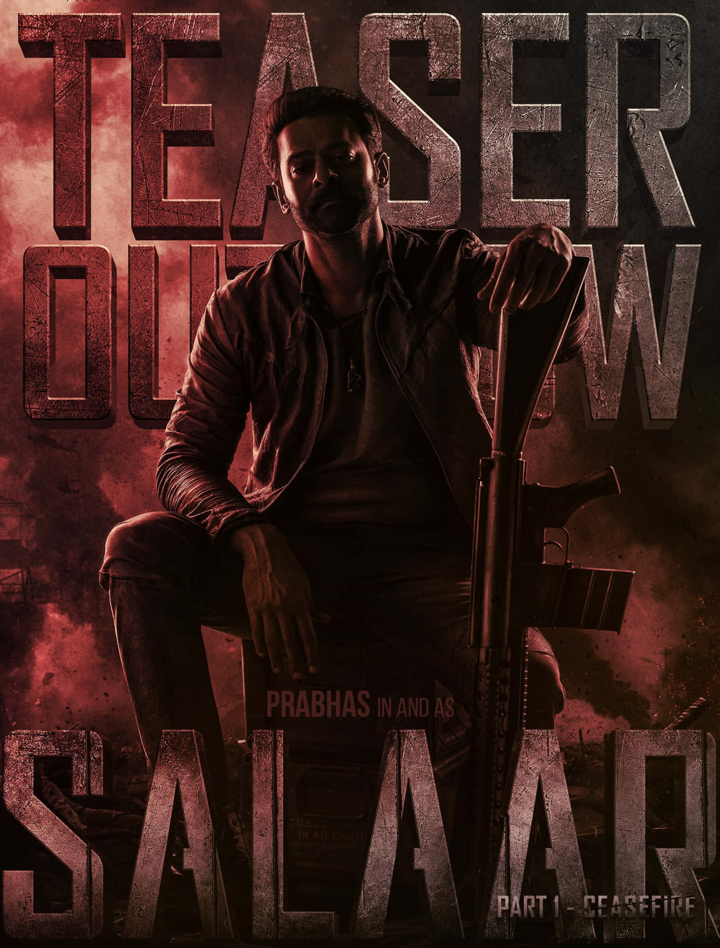 1458x1920 Download Salaar Movie Teaser Poster Wallpaper