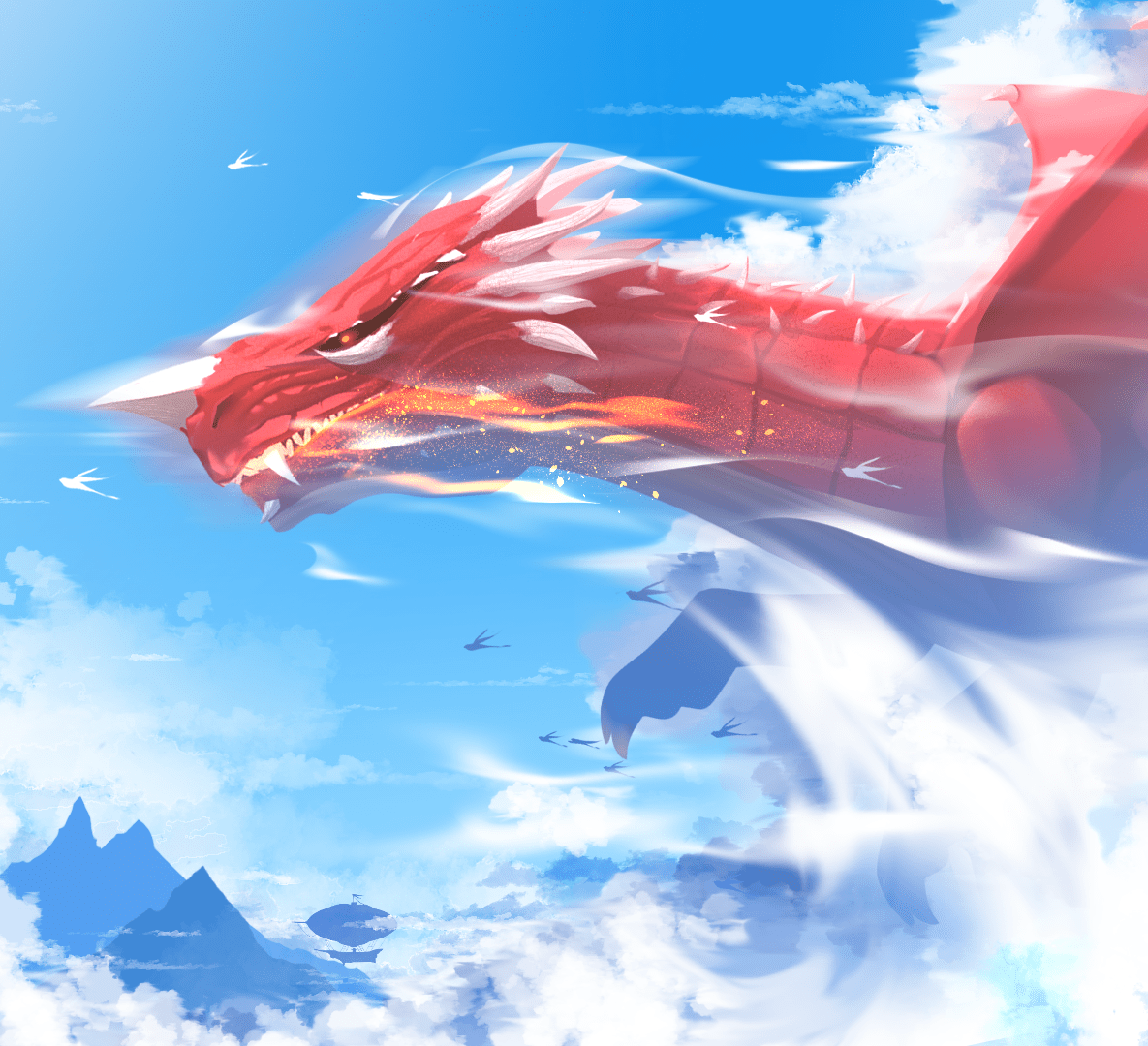 1185x1080 Fan Art] [DASDrawing]The Crimson Dragon. Black Desert Asia (TH SEA)