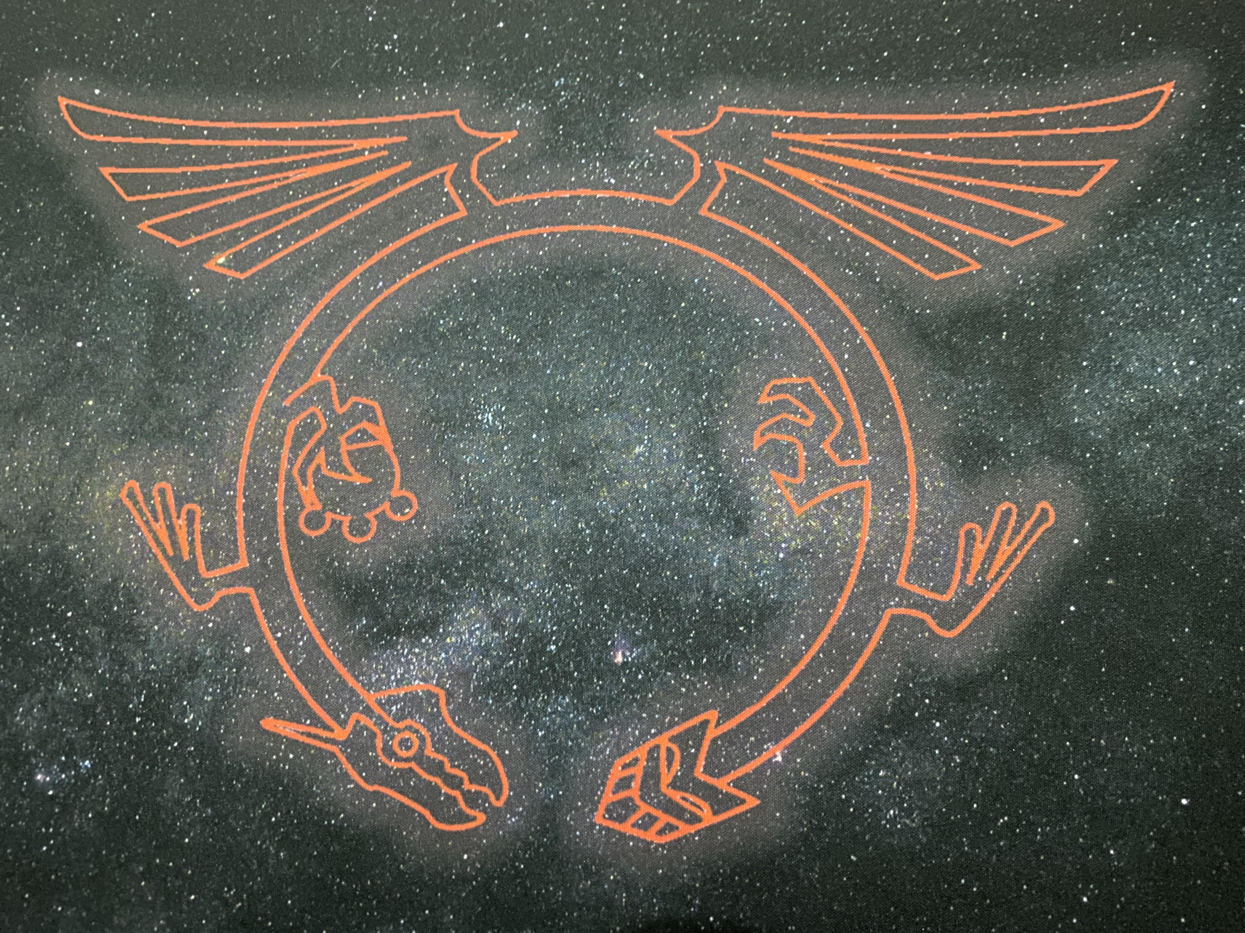 4032x3024 My GF designed this 5DS crimson dragon oversized mousepad for my pc setup and thought it'd be cool to share!