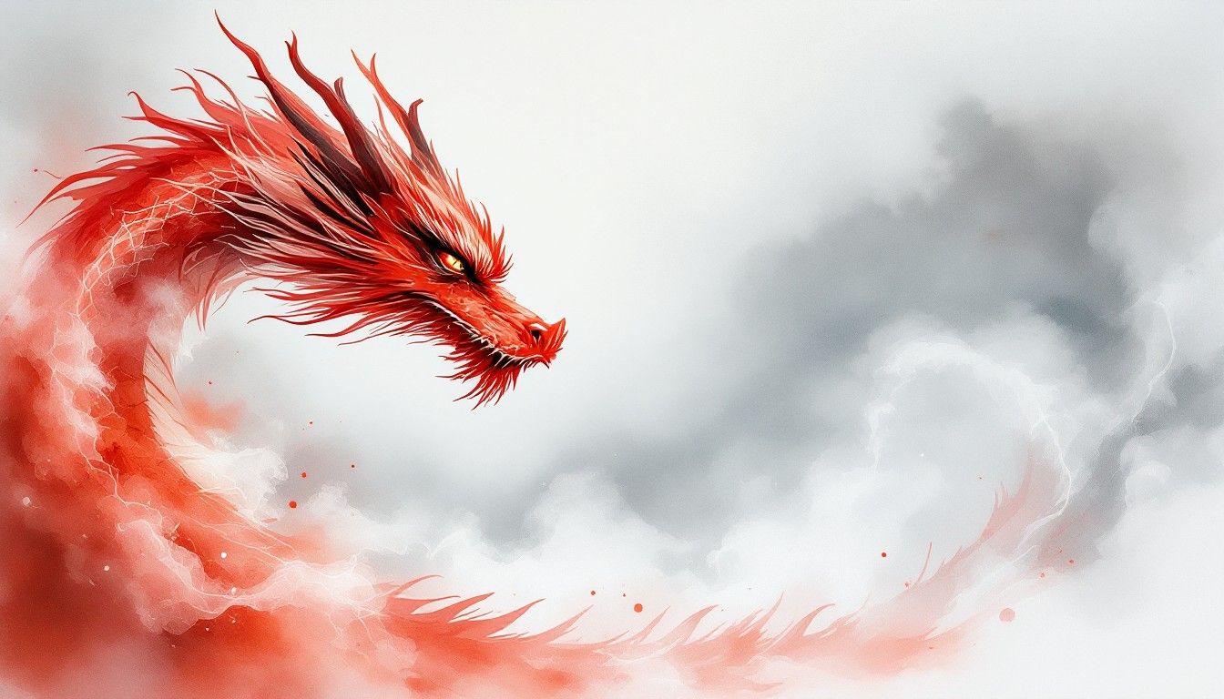 1344x768 Free Crimson Dragon Spirit Image, Mythical, Creature