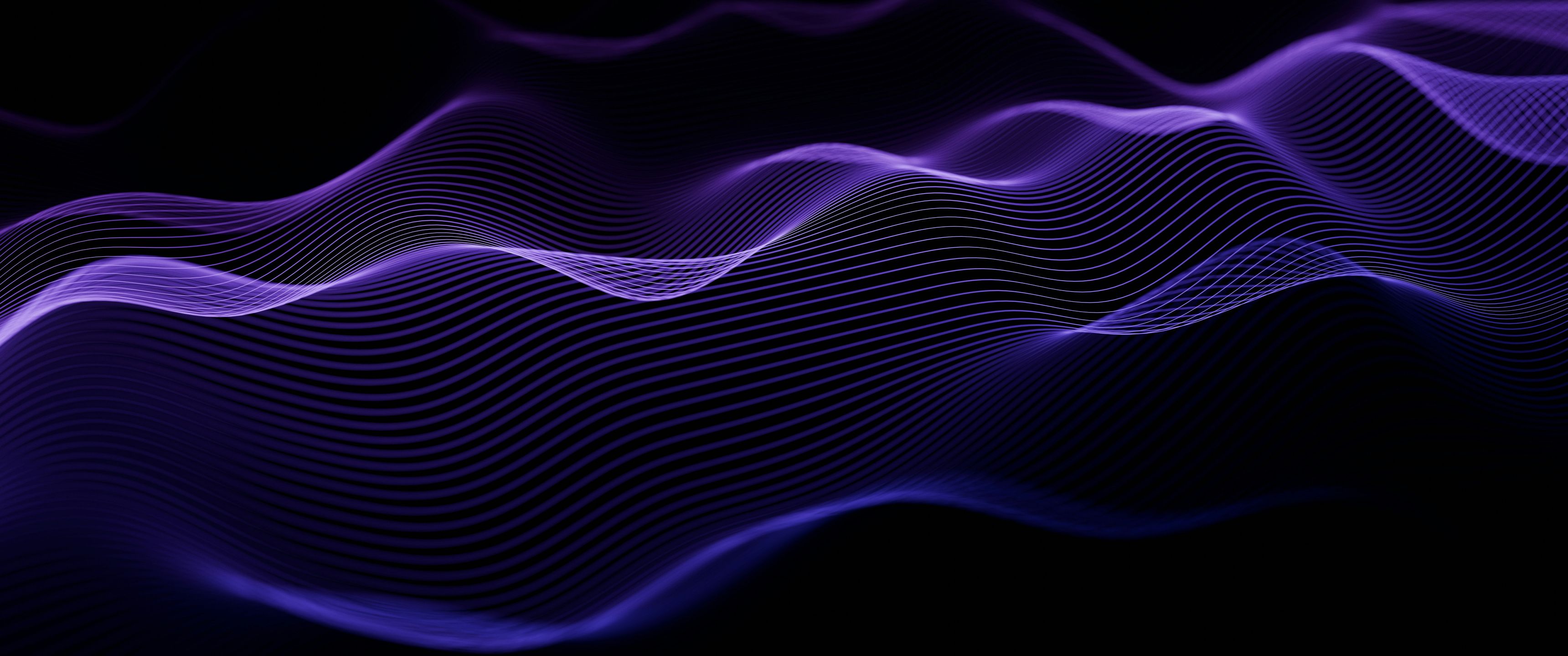 3440x1440 Purple Waves Light Abstract UltraWide Quad HD 1440P , HD 4k Wallpaper, Image, Background, Photos and Picture
