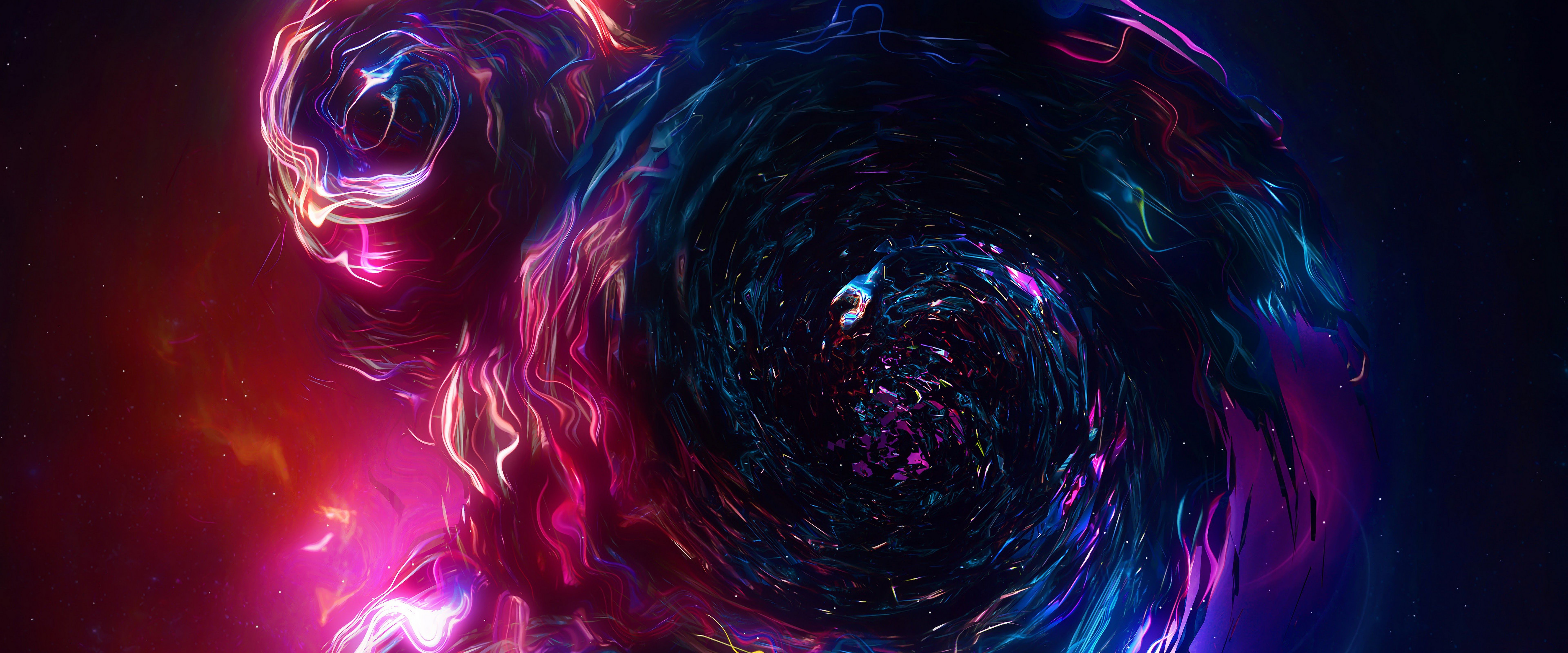 7680x3200 Space Abstract 4K Wallpaper HD