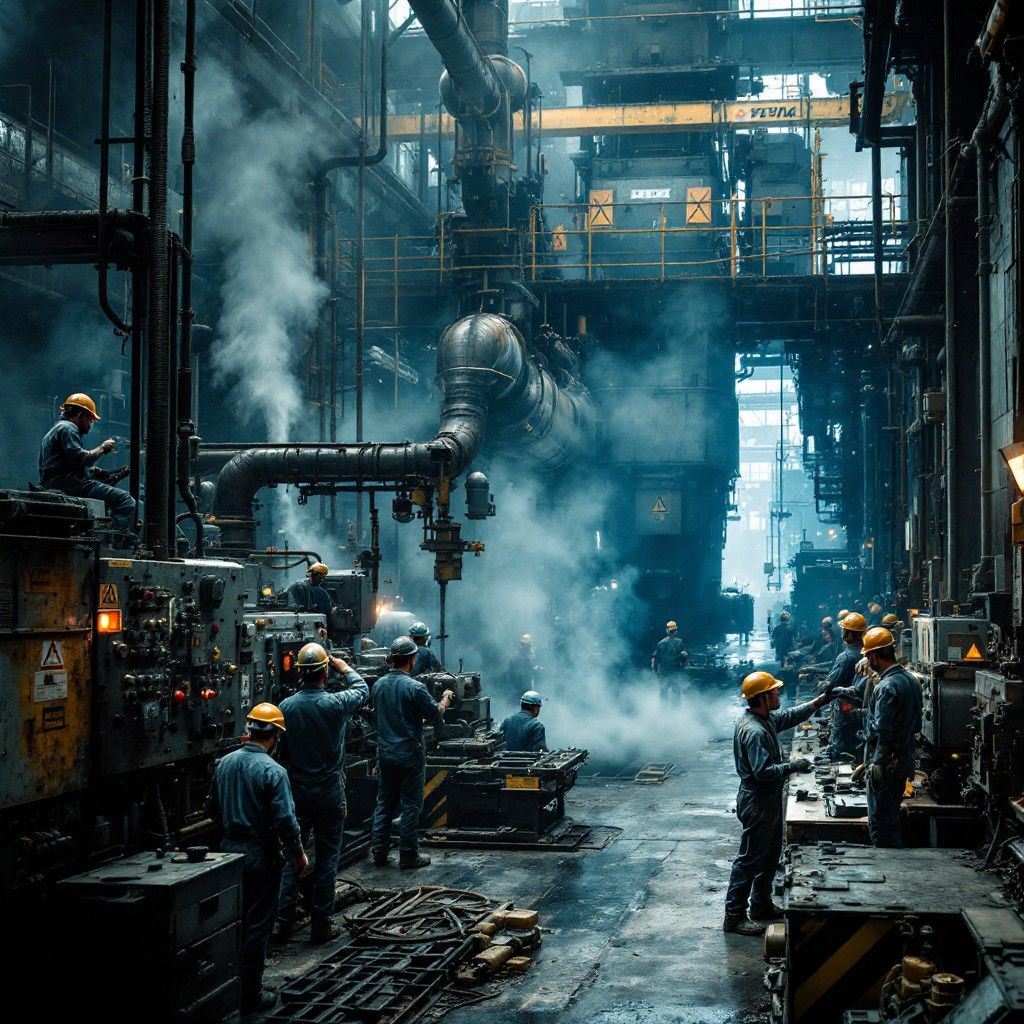 1024x1024 Free Industrial Steam Production Image, Steam, Machinery