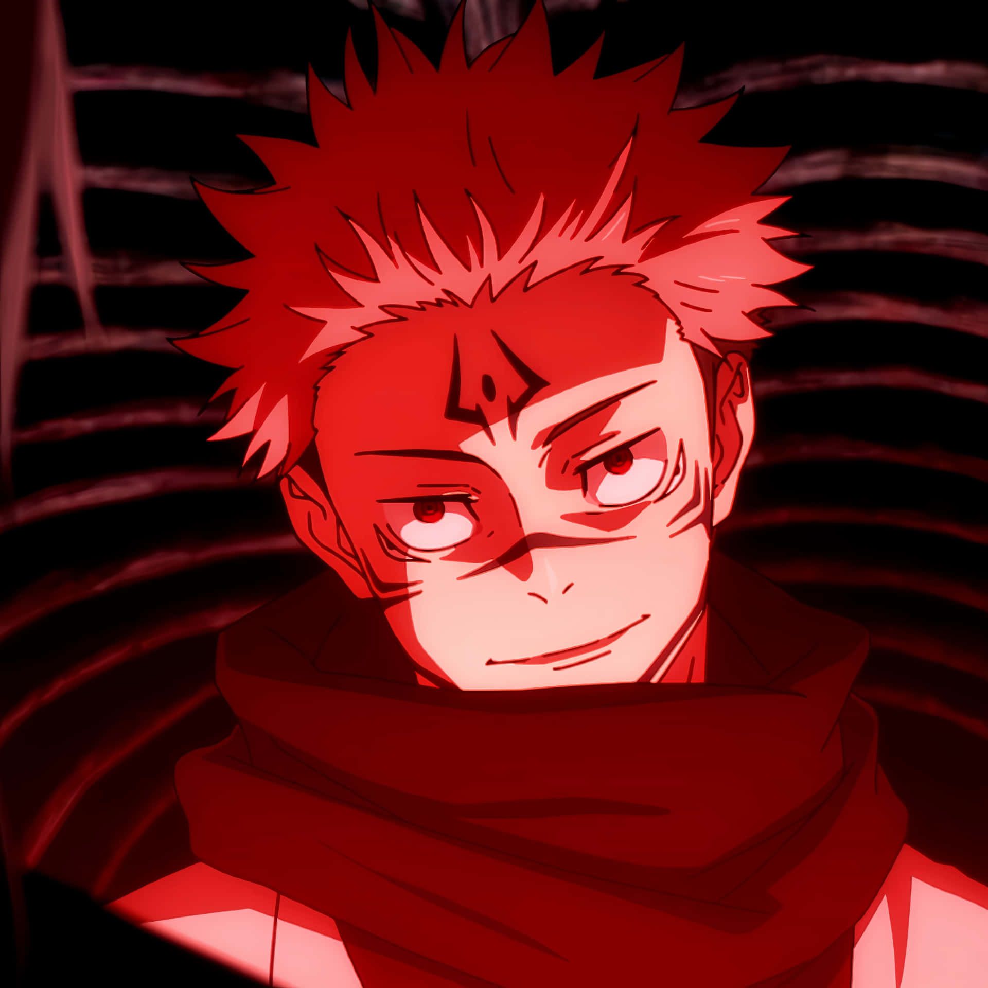 1920x1920 Download Sukuna Red Aura Profile Picture Wallpaper