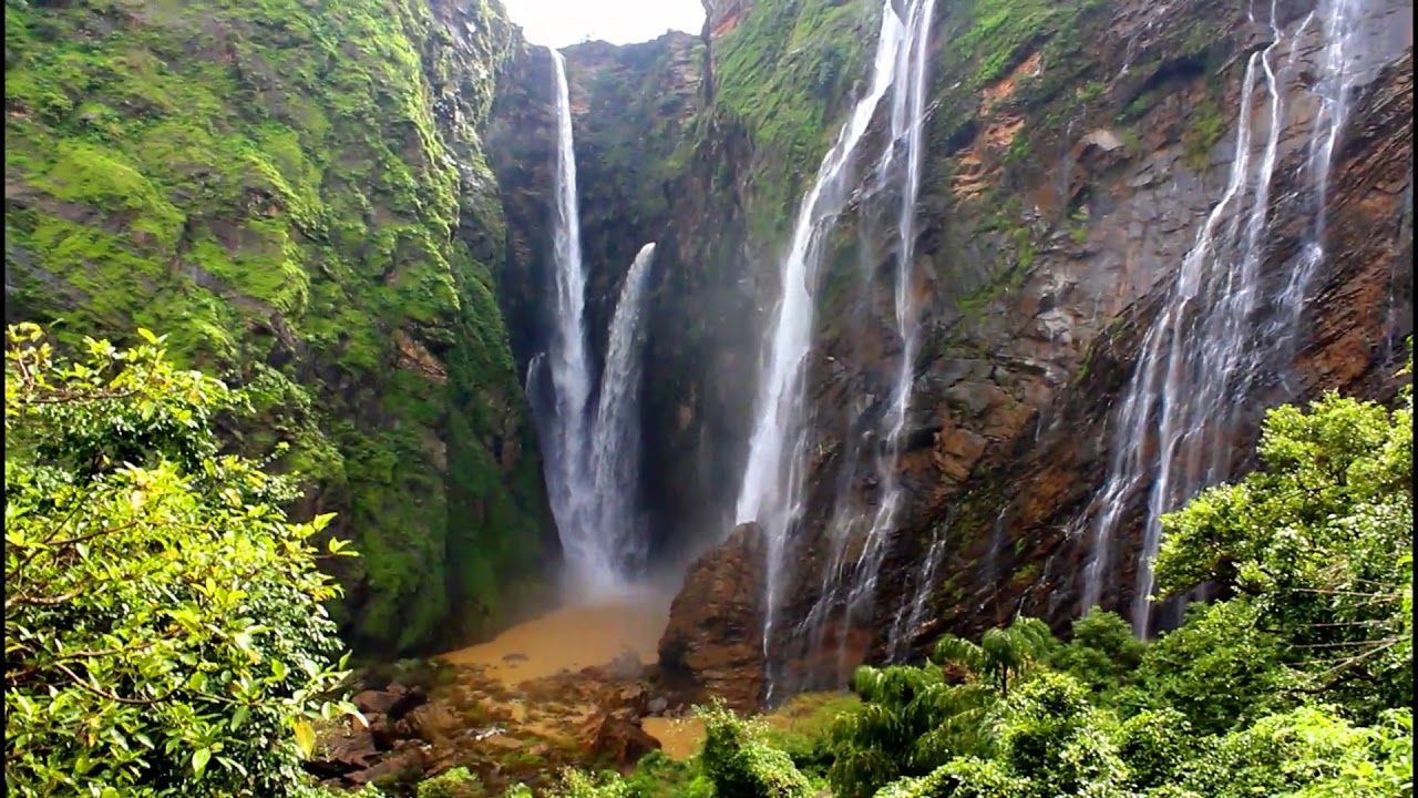 1280x720 Jog Falls waterfall video
