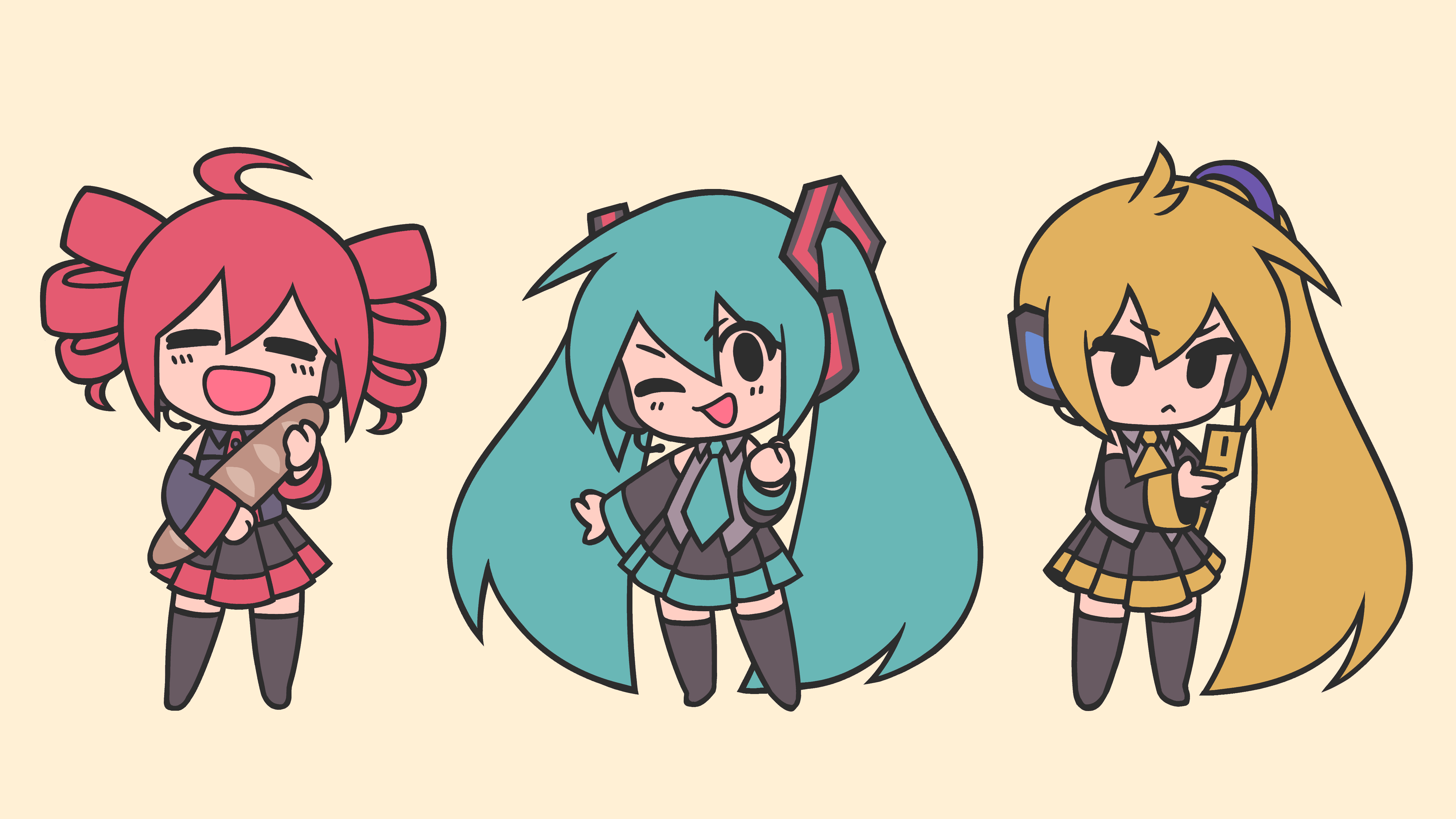 4800x2700 Triple Baka Chibis By C10884 Sundae On Newgrounds