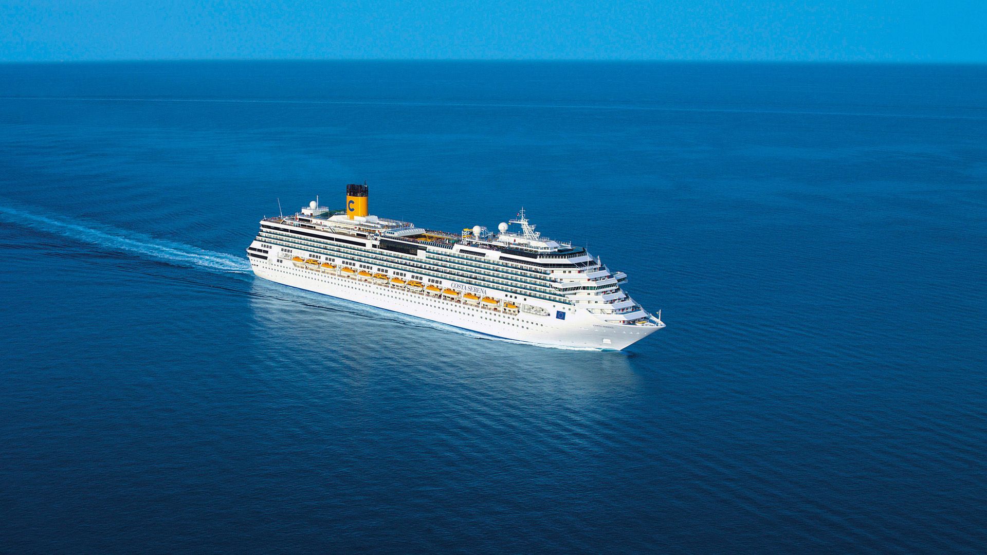 1920x1080 Cruise Ship On Center Of Sea HD Cruise Ship Wallpaper
