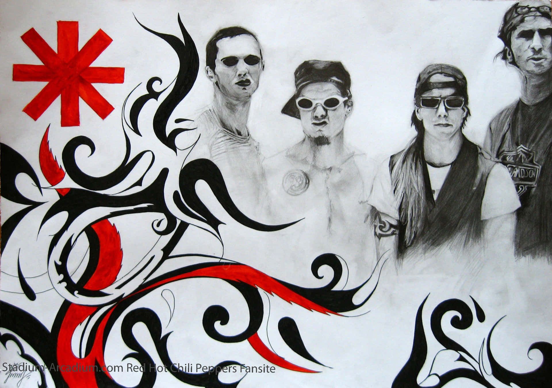1920x1349 Download Anthony Kiedis, Flea, and Chad Smith of the Red Hot Chili Peppers rock the stage Wallpaper