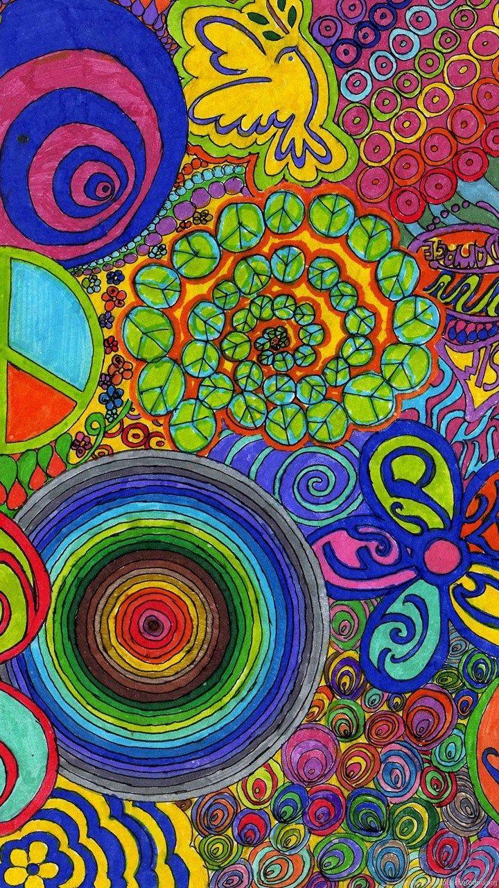 720x1280 Abstract Wallpaper: Hippie Flower Free Wallpaper For HD Wallpaper