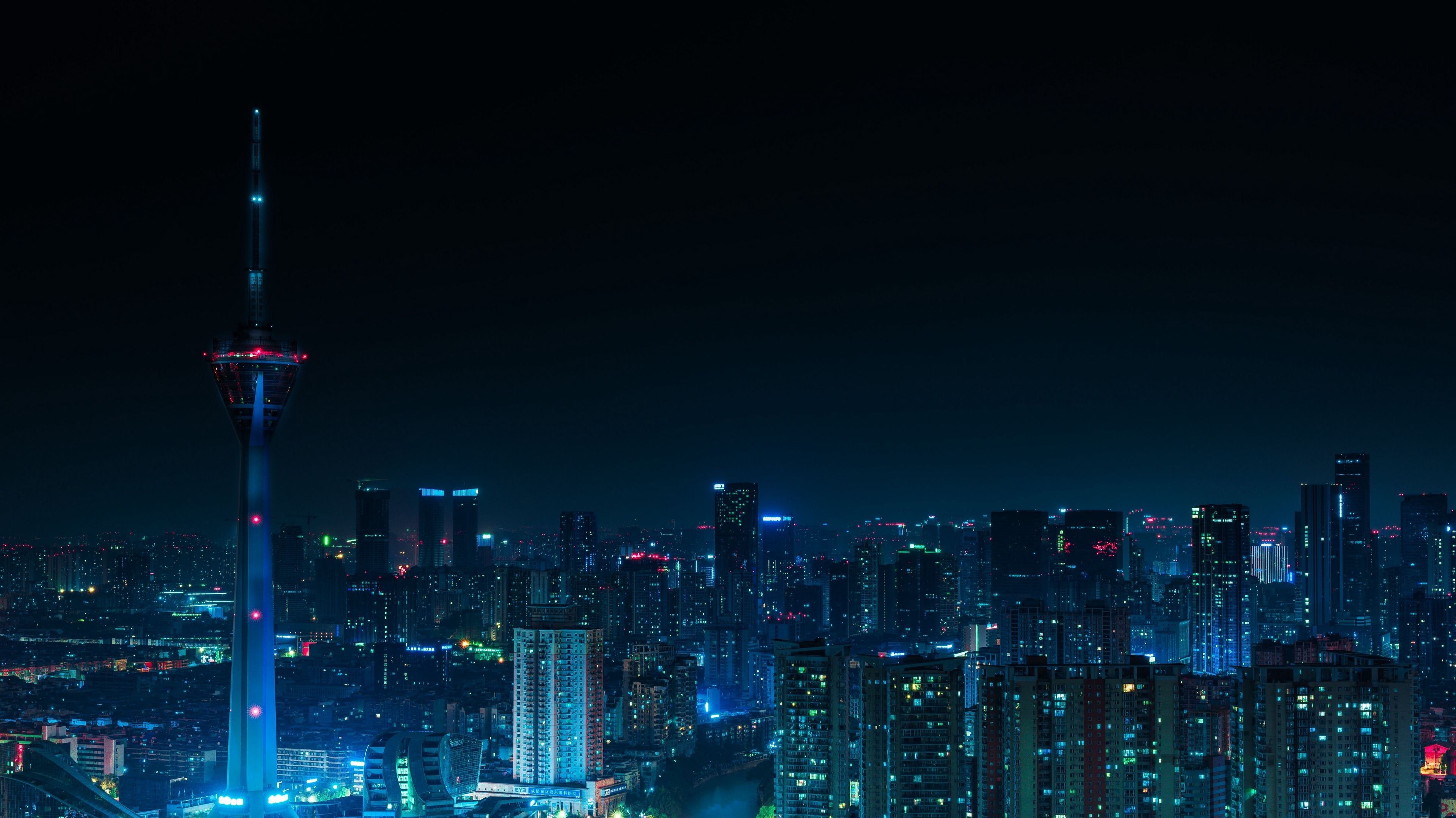 3840x2160 A quiet city at night [3840x2160]