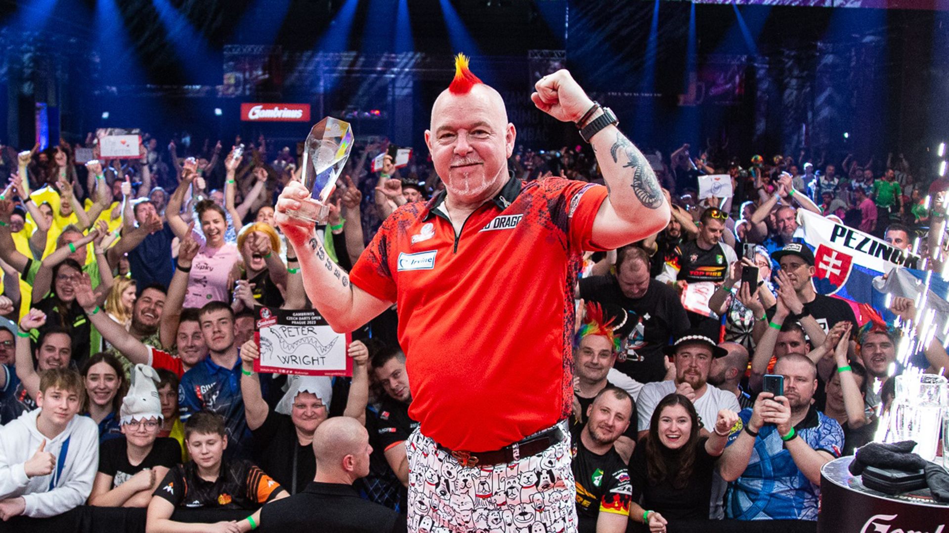 1920x1080 Darts results: Peter Wright beats Dave Chisnall in Czech Darts Open final