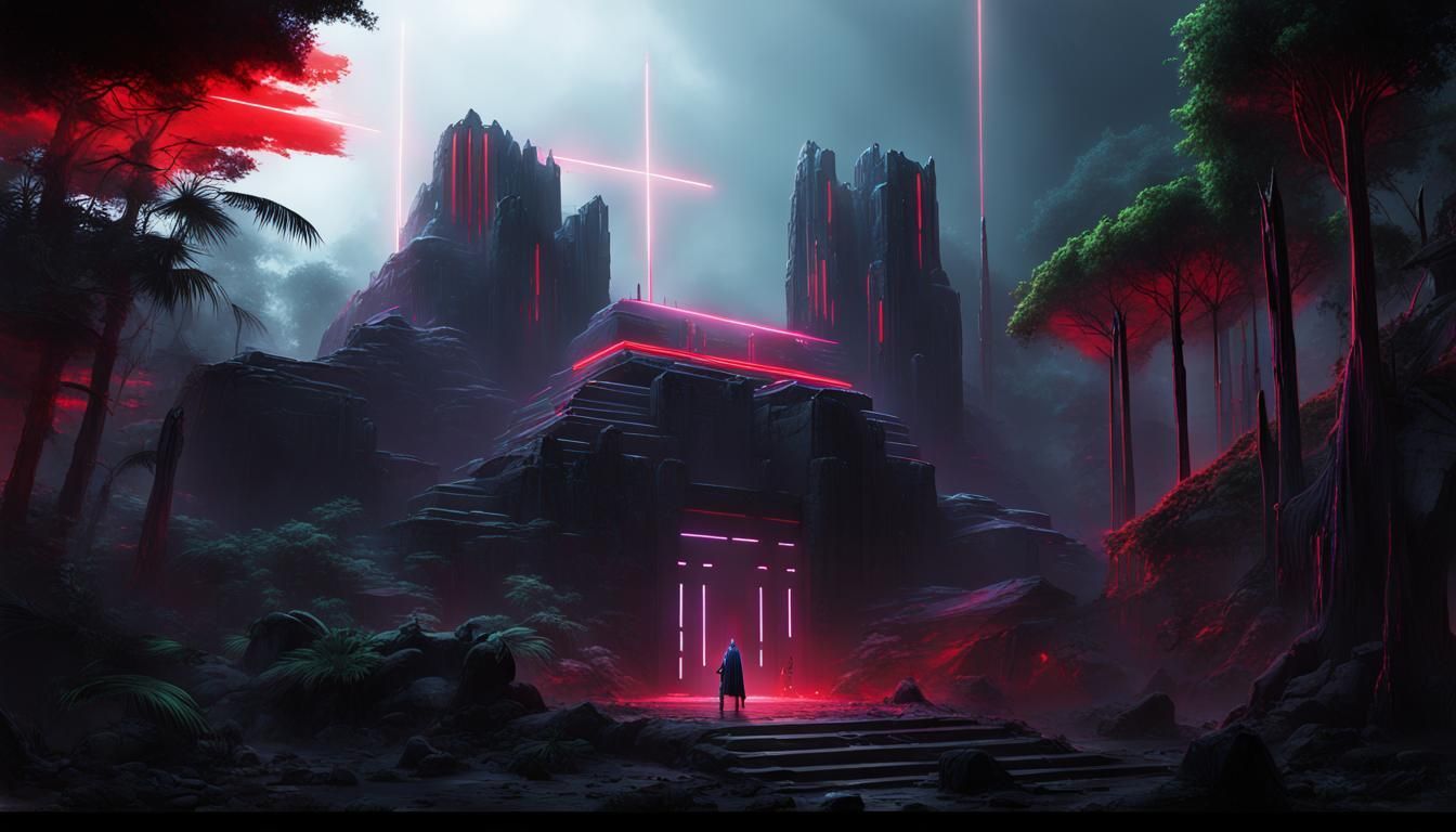 1344x768 Reactivated ancient Sith Temple in Dromund Kaas jungle (Star Wars)