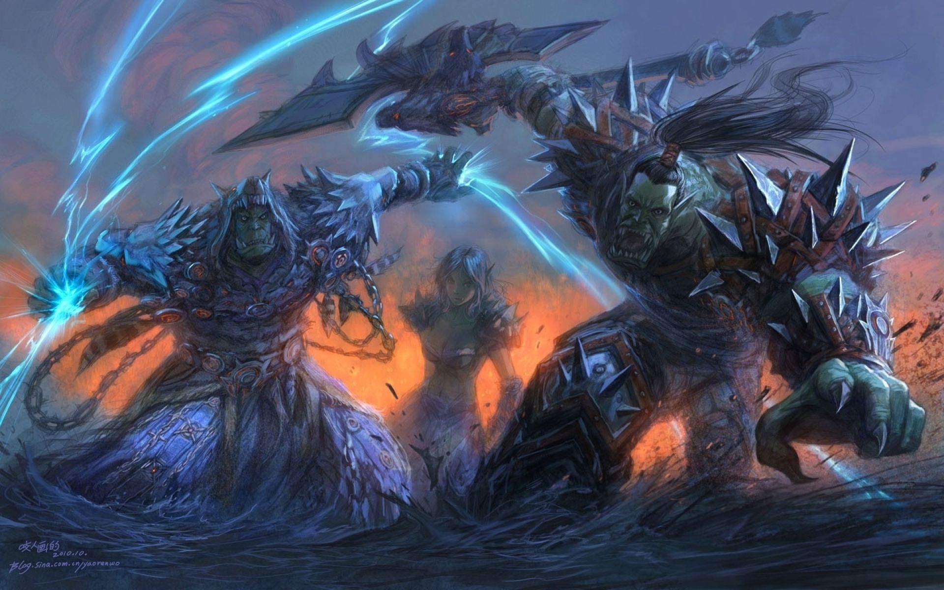 1920x1200 Wallpaper warrior, World of Warcraft, Warcraft, Orc, wow, shaman, orc, Horde for mobile and desktop, section игры, resolution 1920x1200