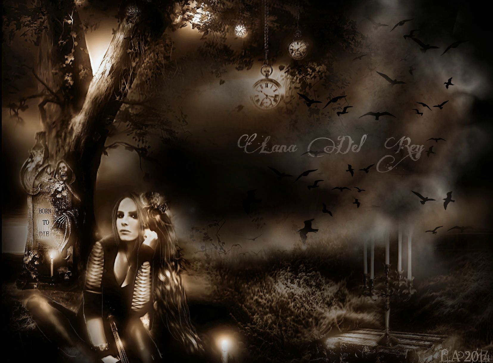 1655x1221 Phone wallpaper: Gothic, Vintage, Lana Del Rey, Music, Dark 1483654