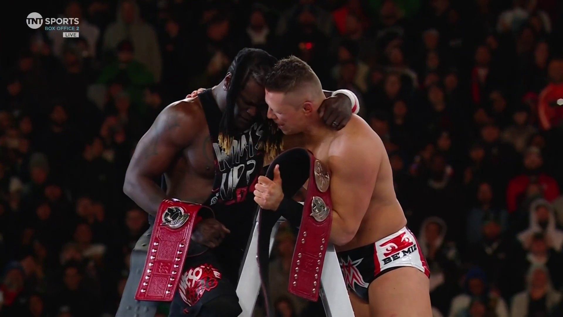 1920x1080 R Truth Finally Nets WrestleMania Win As Fans Hail 'chaotic' Ladder Match With New Champs Crowned