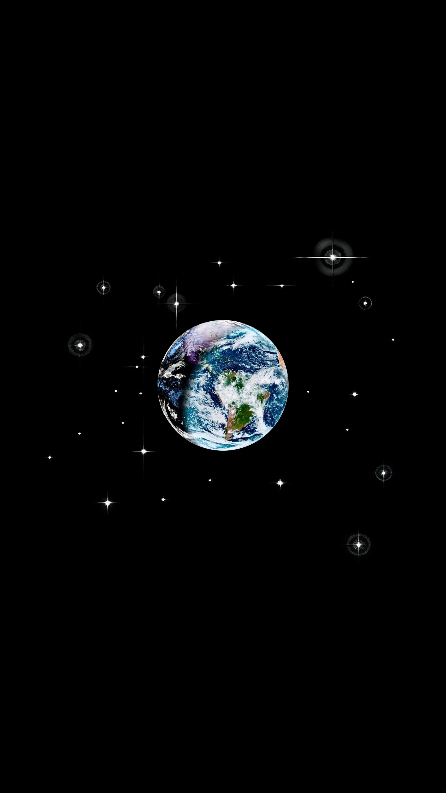 1472x2616 Making wallpaper using the Earth photo taken by NASA' NOAA satellite