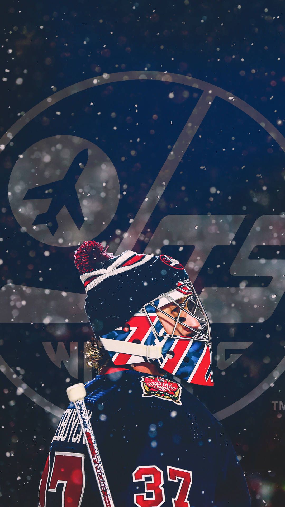 1080x1920 Download Winnipeg Jets Connor Hellebuyck Wallpaper