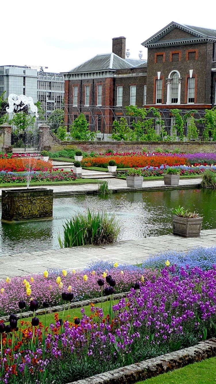 750x1334 Download Colorful Flowers At Kensington Palace Wallpaper
