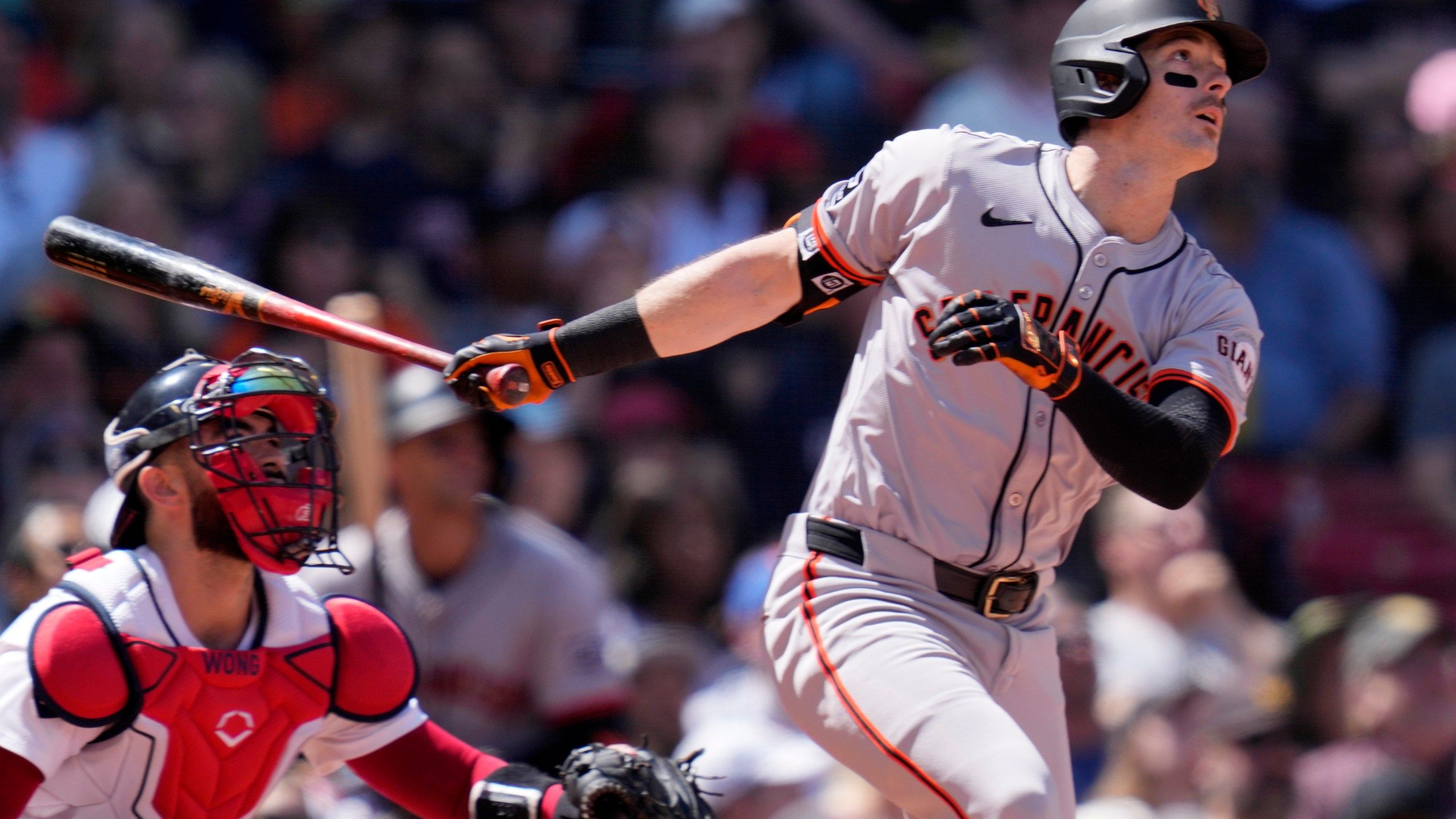 2560x1440 A visit from 'Papa Yaz' and a home run makes for a memorable day for Giants OF Mike Yastrzemski