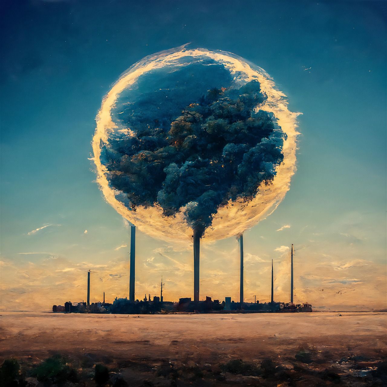 1280x1280 Download Energy Crisis Emissions. Royalty Free Stock Illustration Image