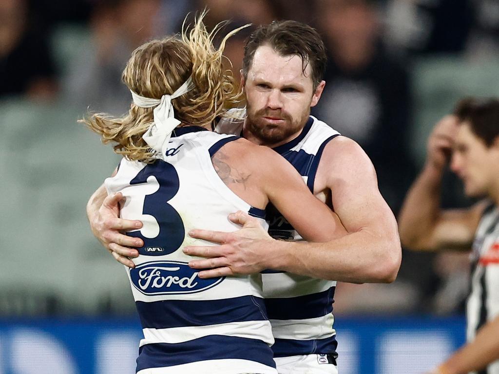 1024x768 AFL Geelong defeats Collingwood 2025: Patrick Dangerfield, struggling Cats turn game