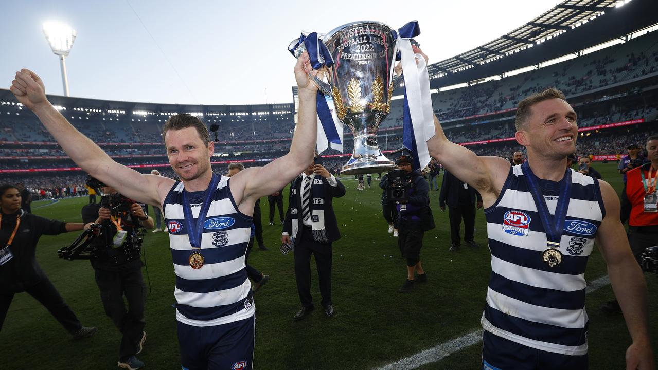 1279x720 AFL: 'Irreplaceable': Patrick Dangerfield reflects on retired Cats great Joel Selwood