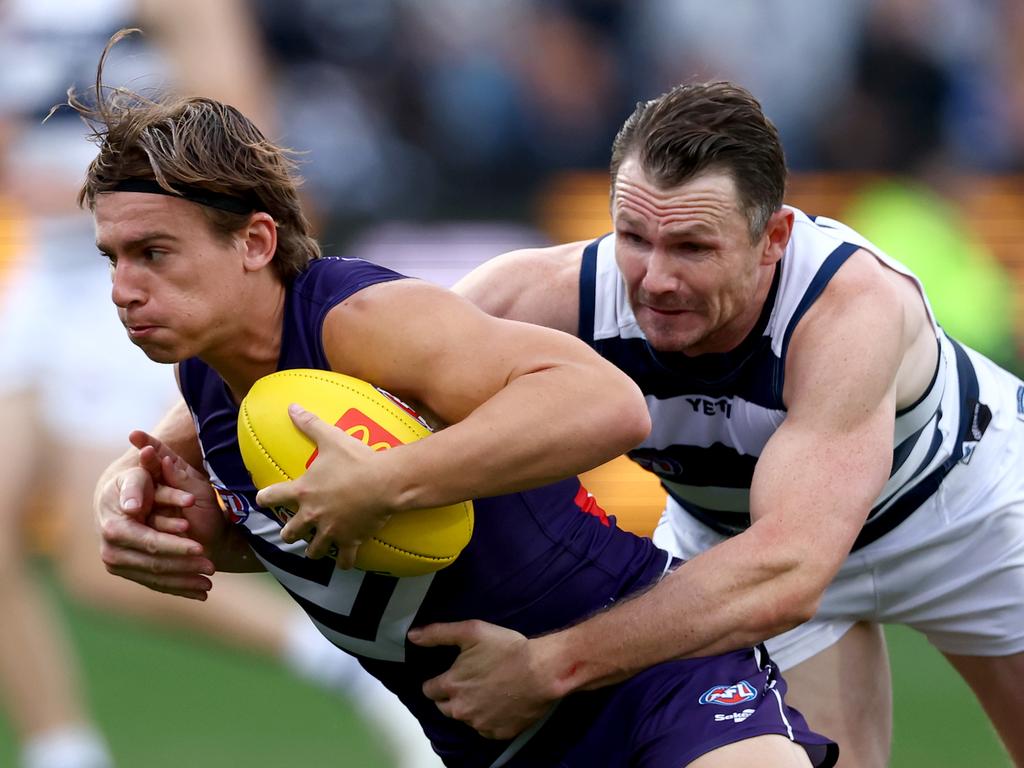1024x768 Patrick Dangerfield calf injury, Ollie Henry, Jay Polkinghorne