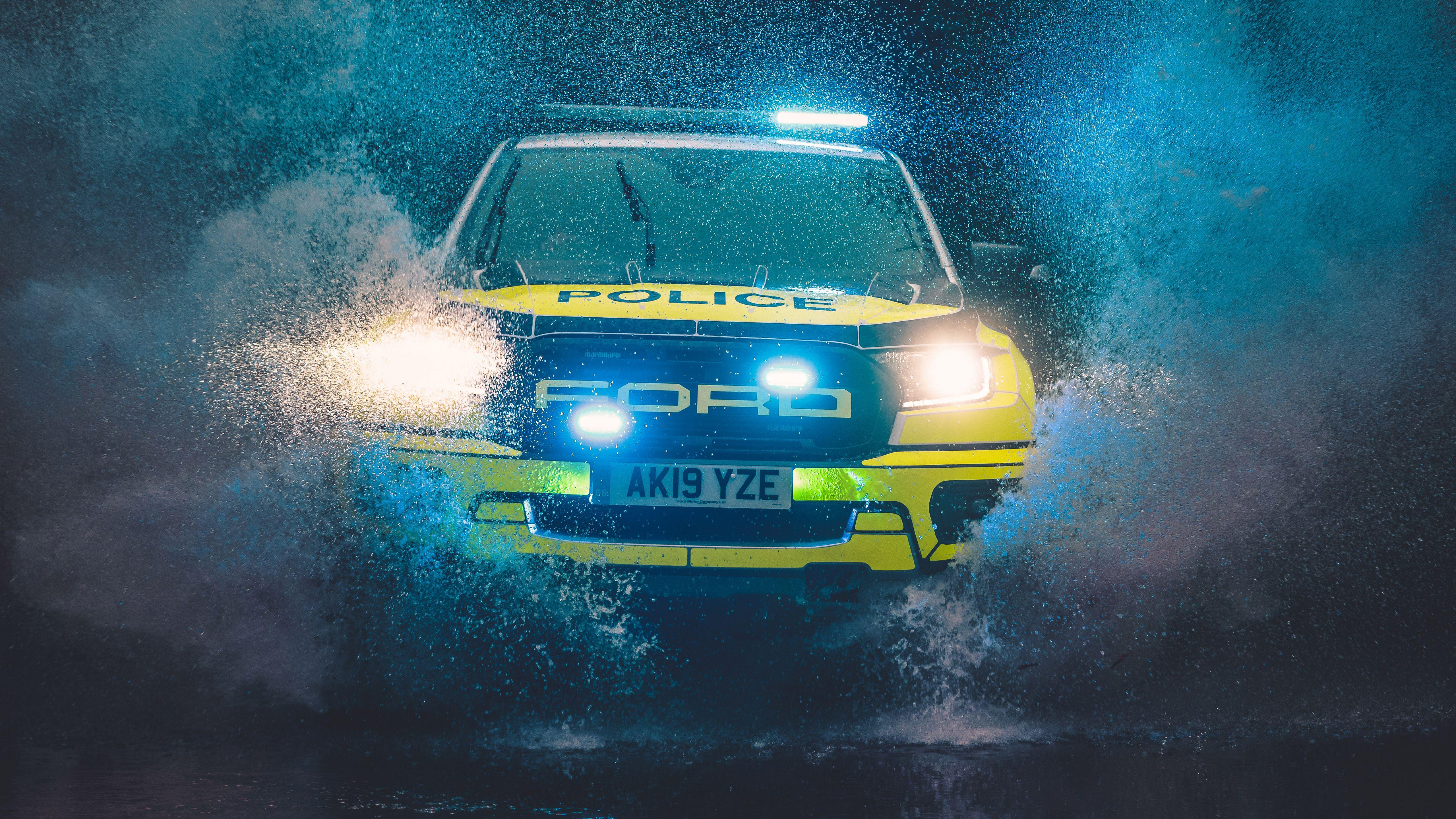 5120x2880 Ford Ranger Raptor Police 2019 4K 3 Wallpaper Car Wallpaper
