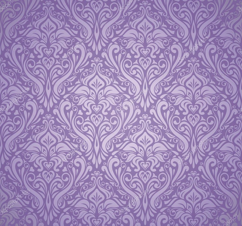 1024x957 Violet & silver vintage wallpaper Stock Vector by ©erinvilar 23884933