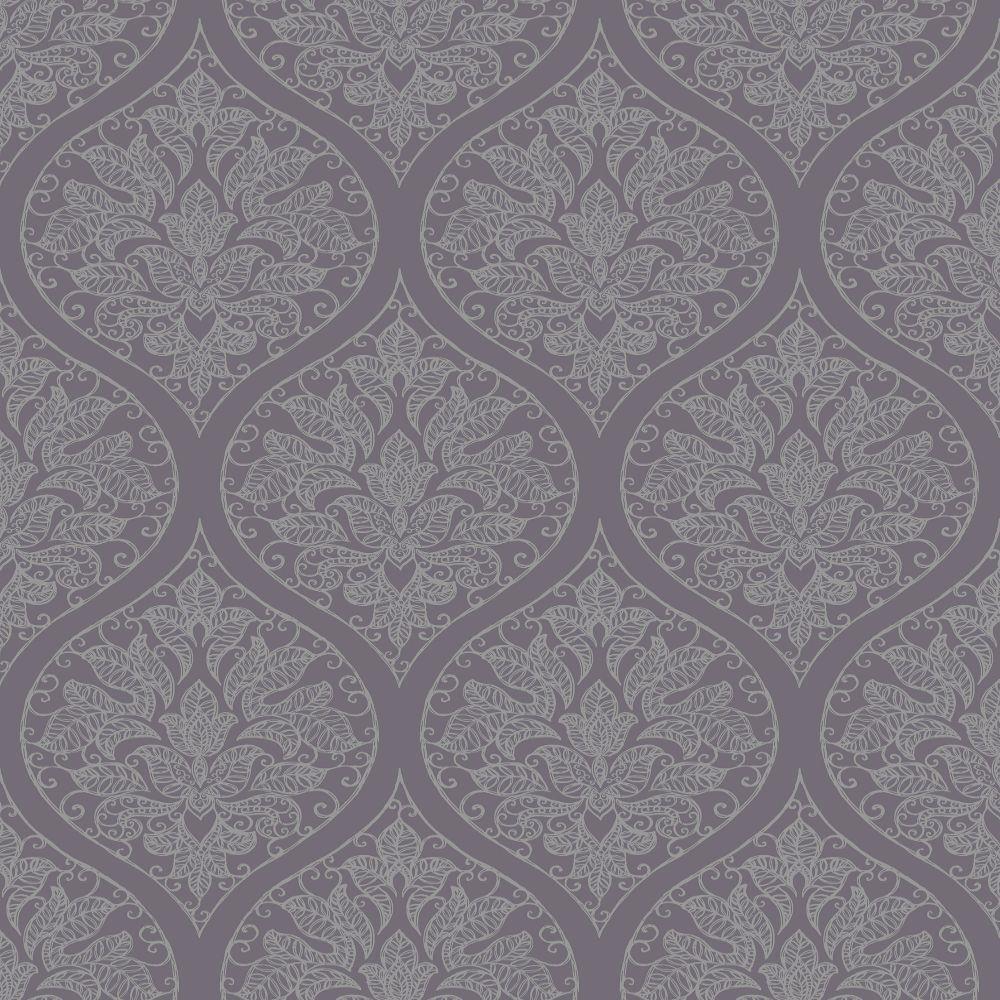 1000x1000 Galerie Emporium Ogee Wallpaper / Silver
