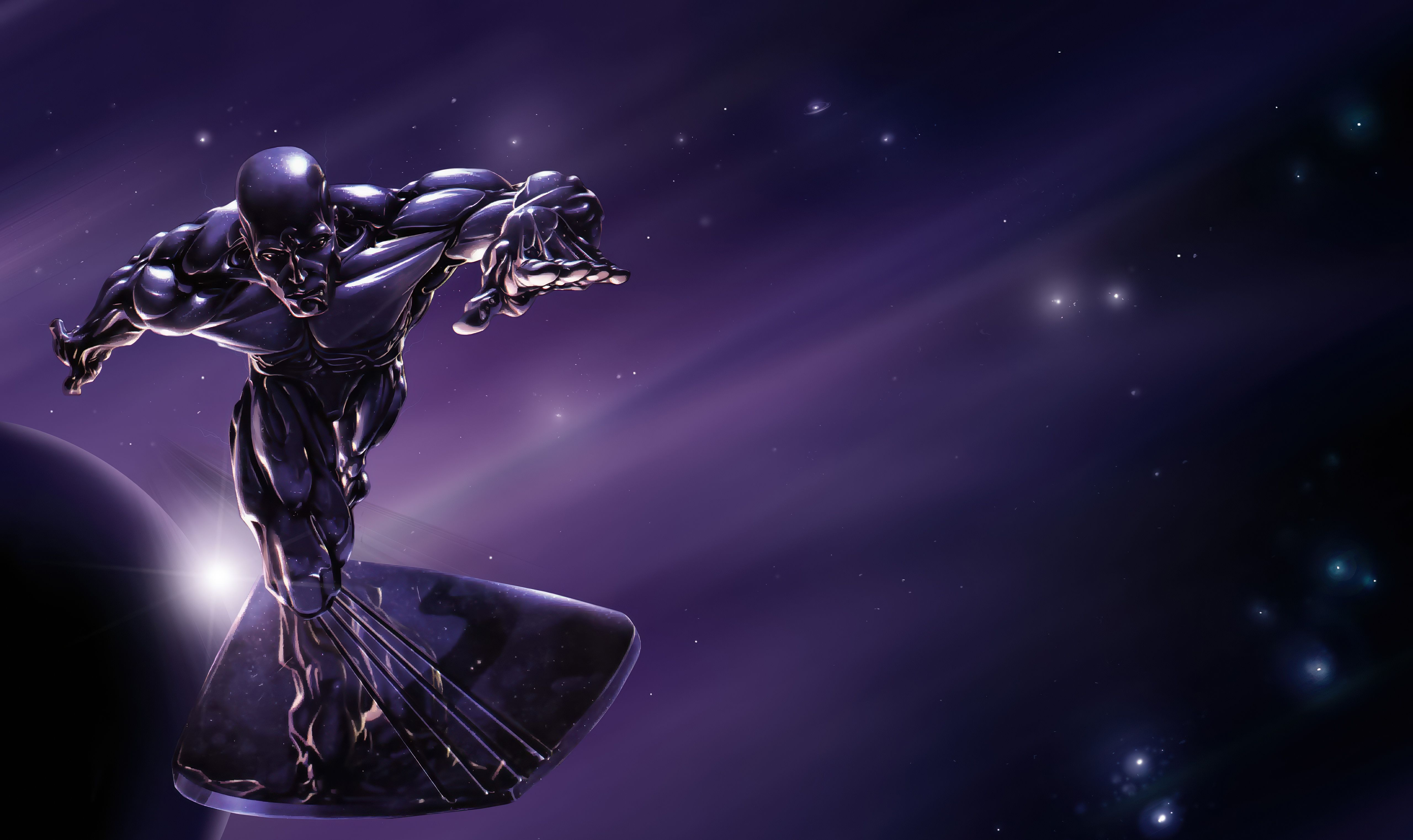 5120x3044 Silver Surfer Wallpaper 4K, Artwork, Marvel comics, 5K