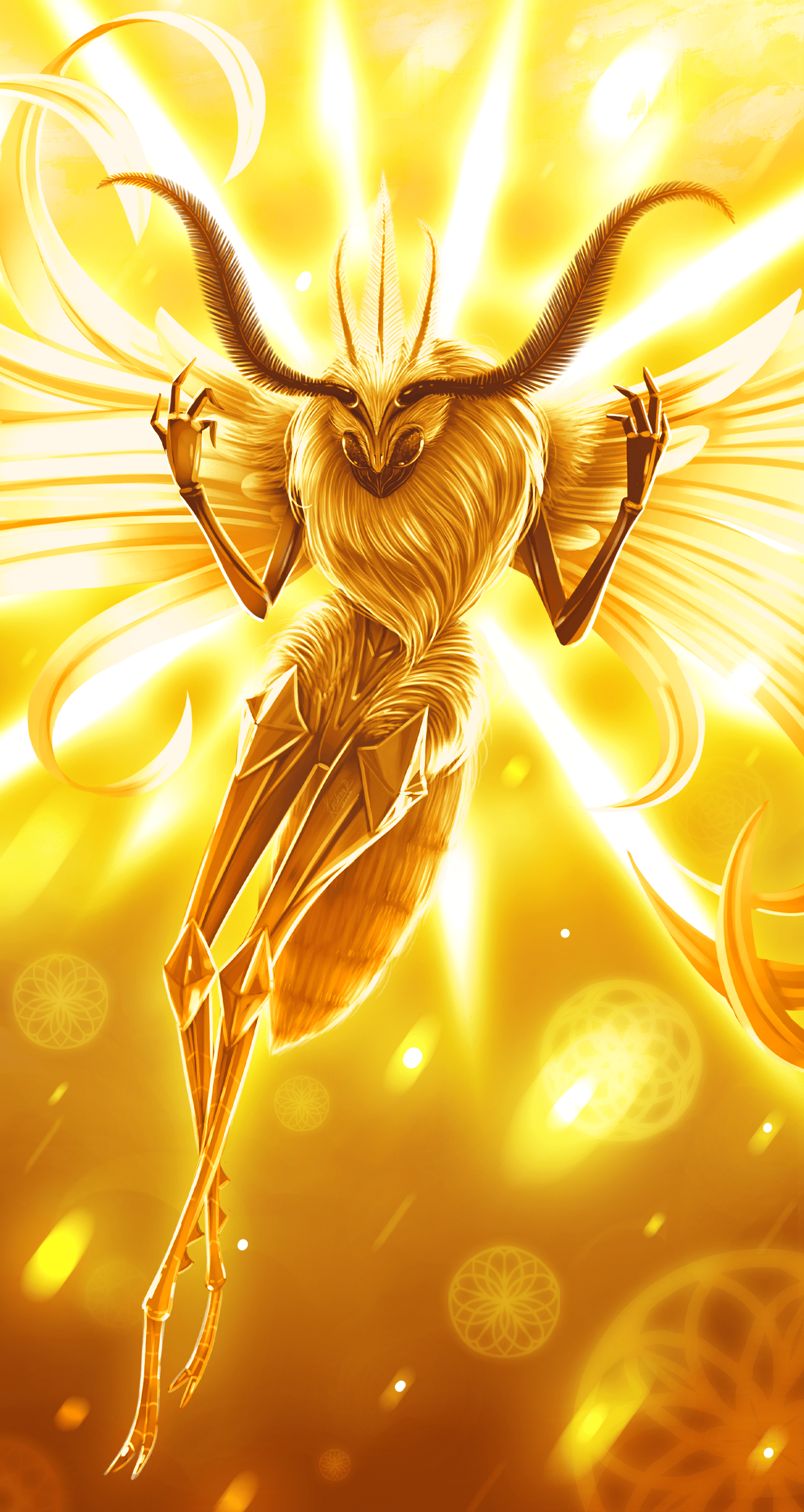 1338x2514 Radiance. One Of The Wallpaper I Drew For My Monthly Supporters At Ko Fi. Hope You All Like It Too :)