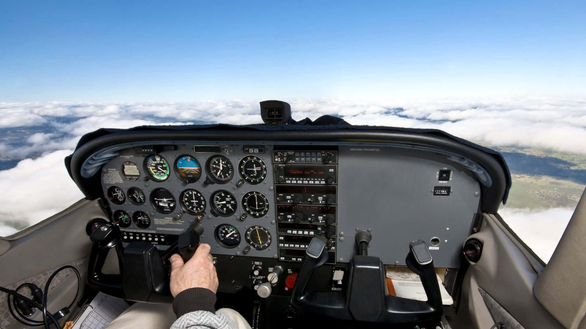 1920x1080 Download Small Aircraft Cockpit View Wallpaper