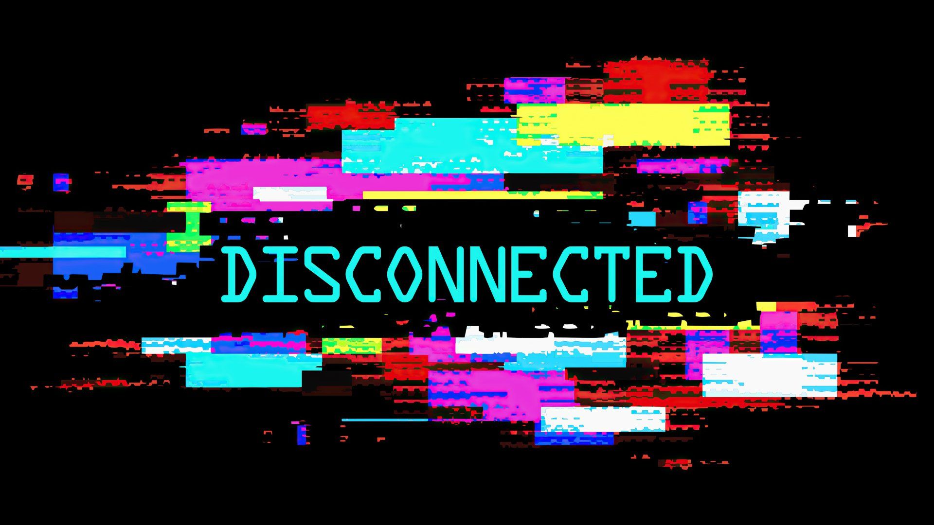 1920x1080 Disconnected: 4K Ultra HD Glitch Tech Error Wallpaperx2880